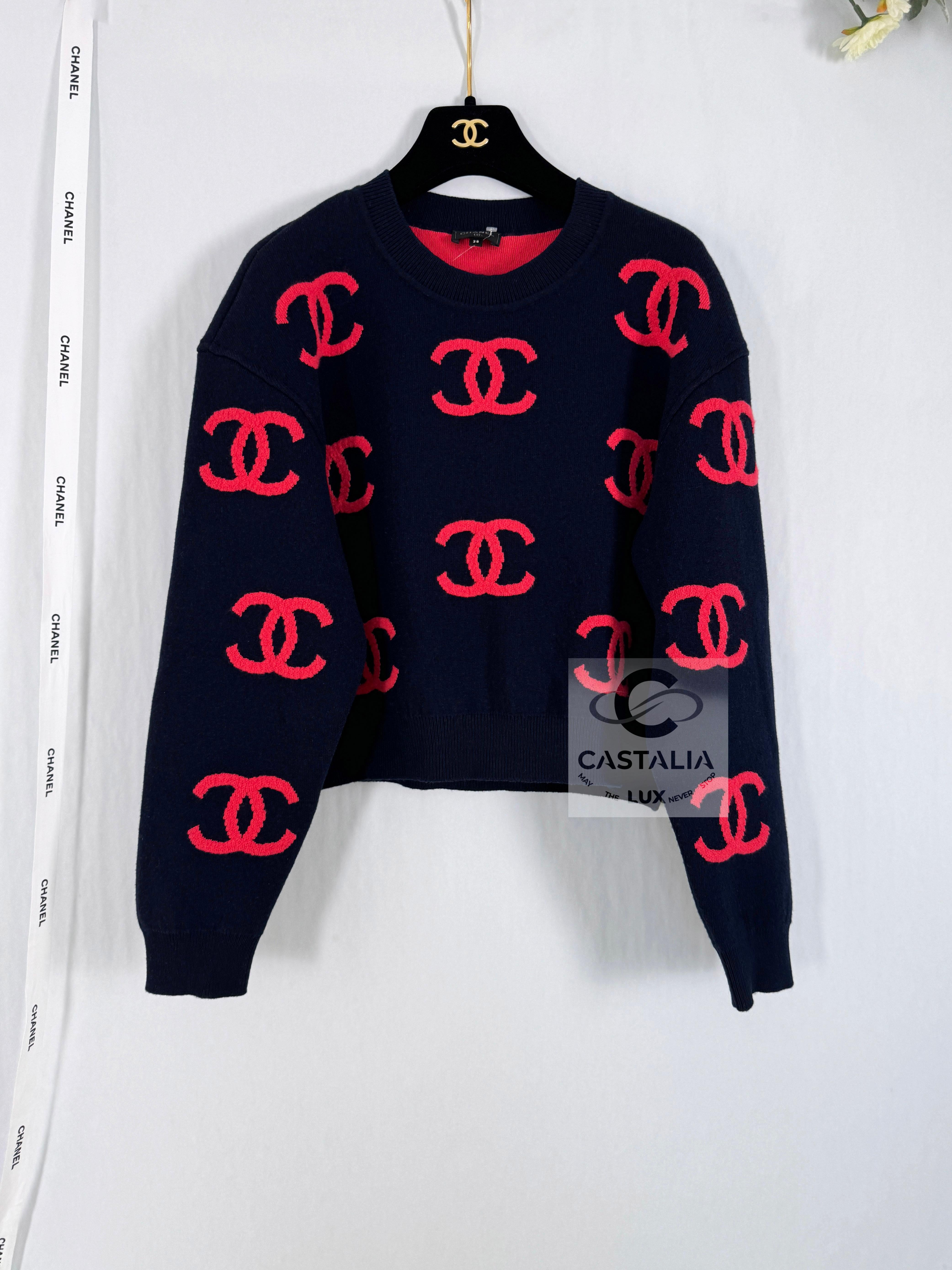 Chanel New Iconic CC Logo Cashmere Jumper at 1stDibs Chanel New Iconic CC Logo Cashmere Jumper at 1stDibs