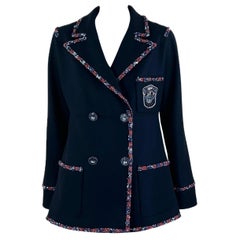 Chanel New Iconic CC Logo Patch Black Jacket