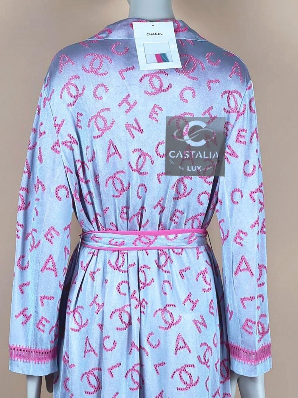 Chanel New Iconic CC Logo Relaxed Kimono Coat 6