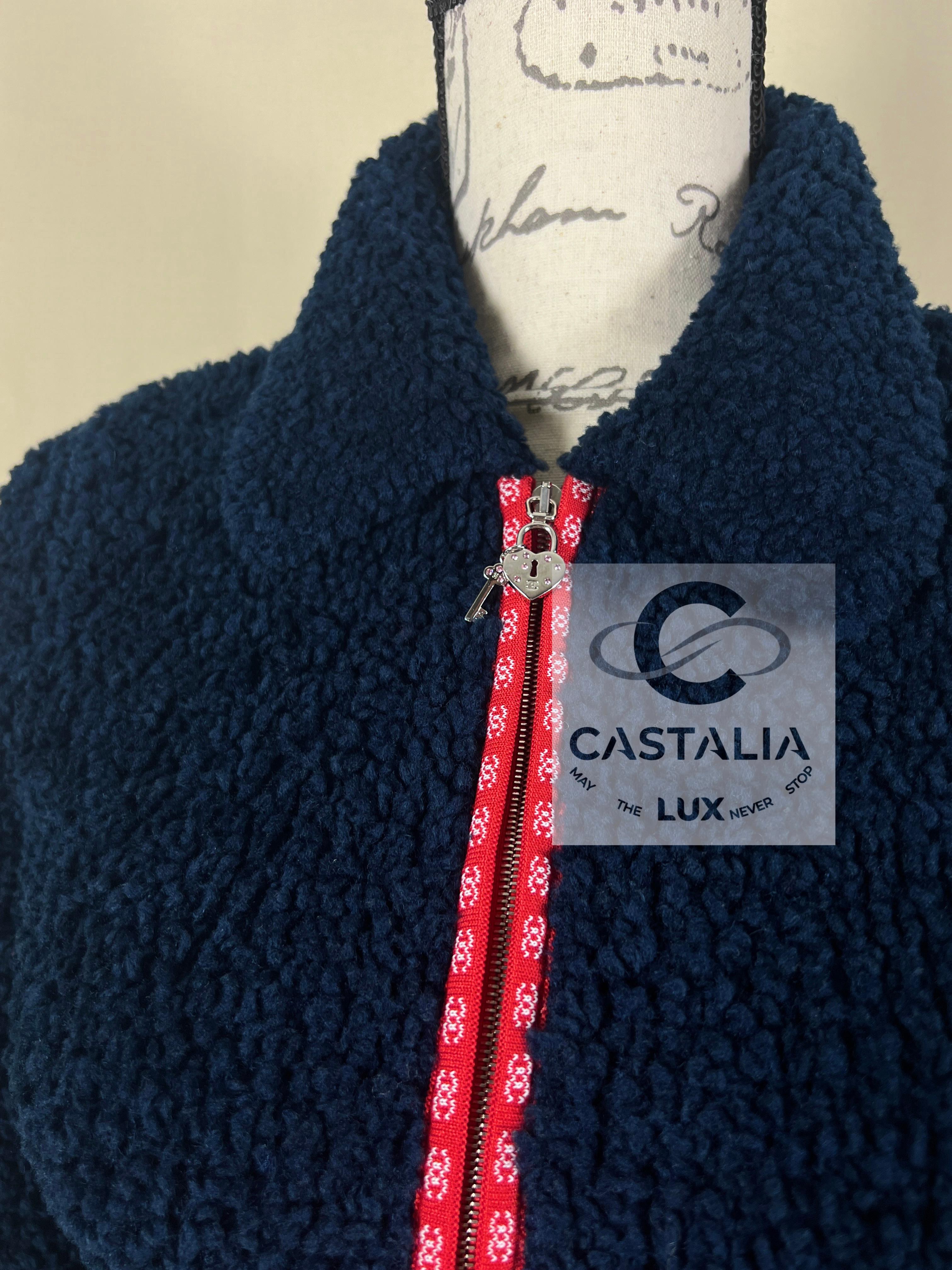 Chanel New Iconic CC Logo Teddy Jacket / Bomber 6
