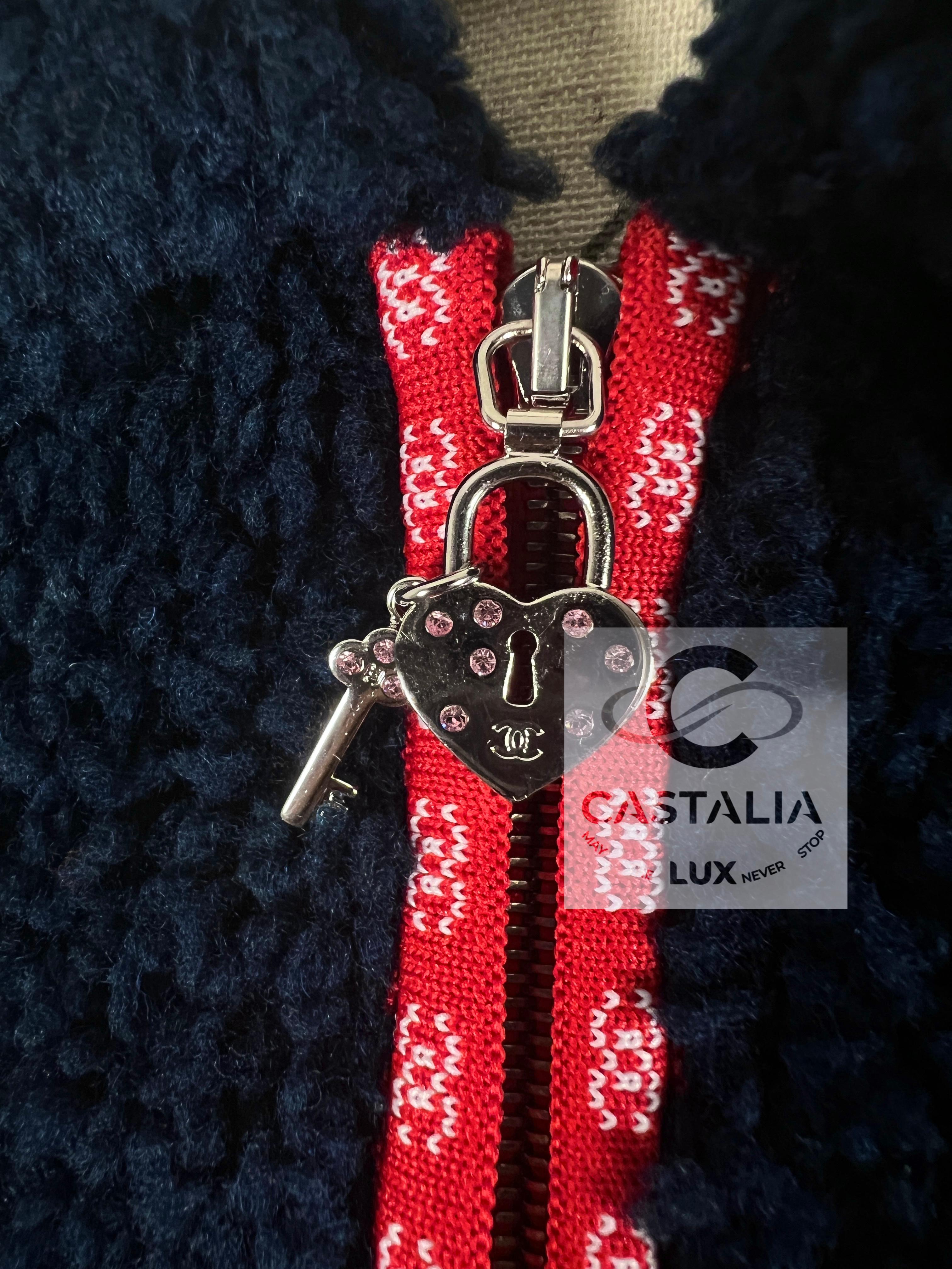 Chanel New Iconic CC Logo Teddy Jacket / Bomber 7