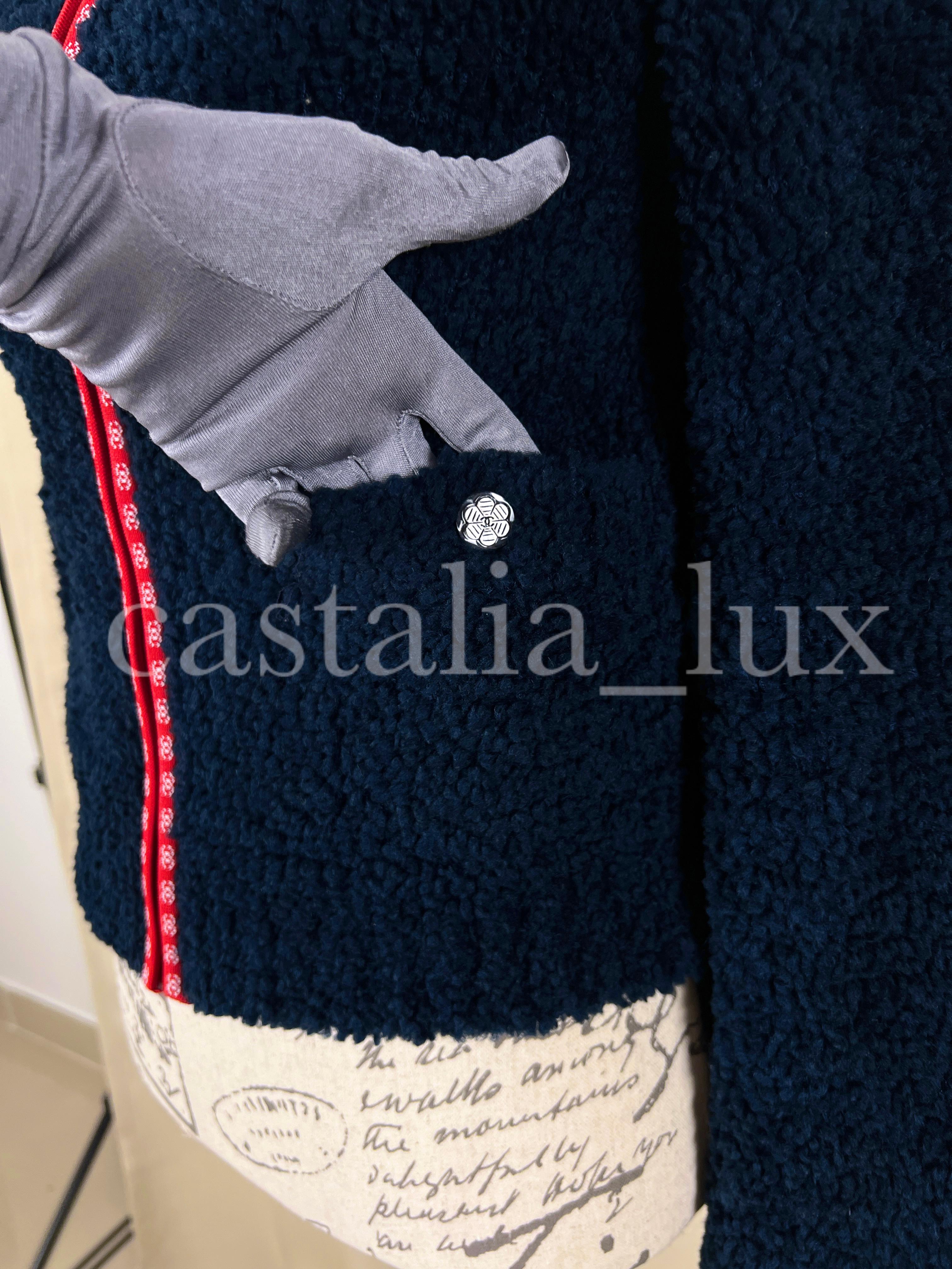 Chanel New Iconic CC Logo Teddy Jacket / Bomber 9