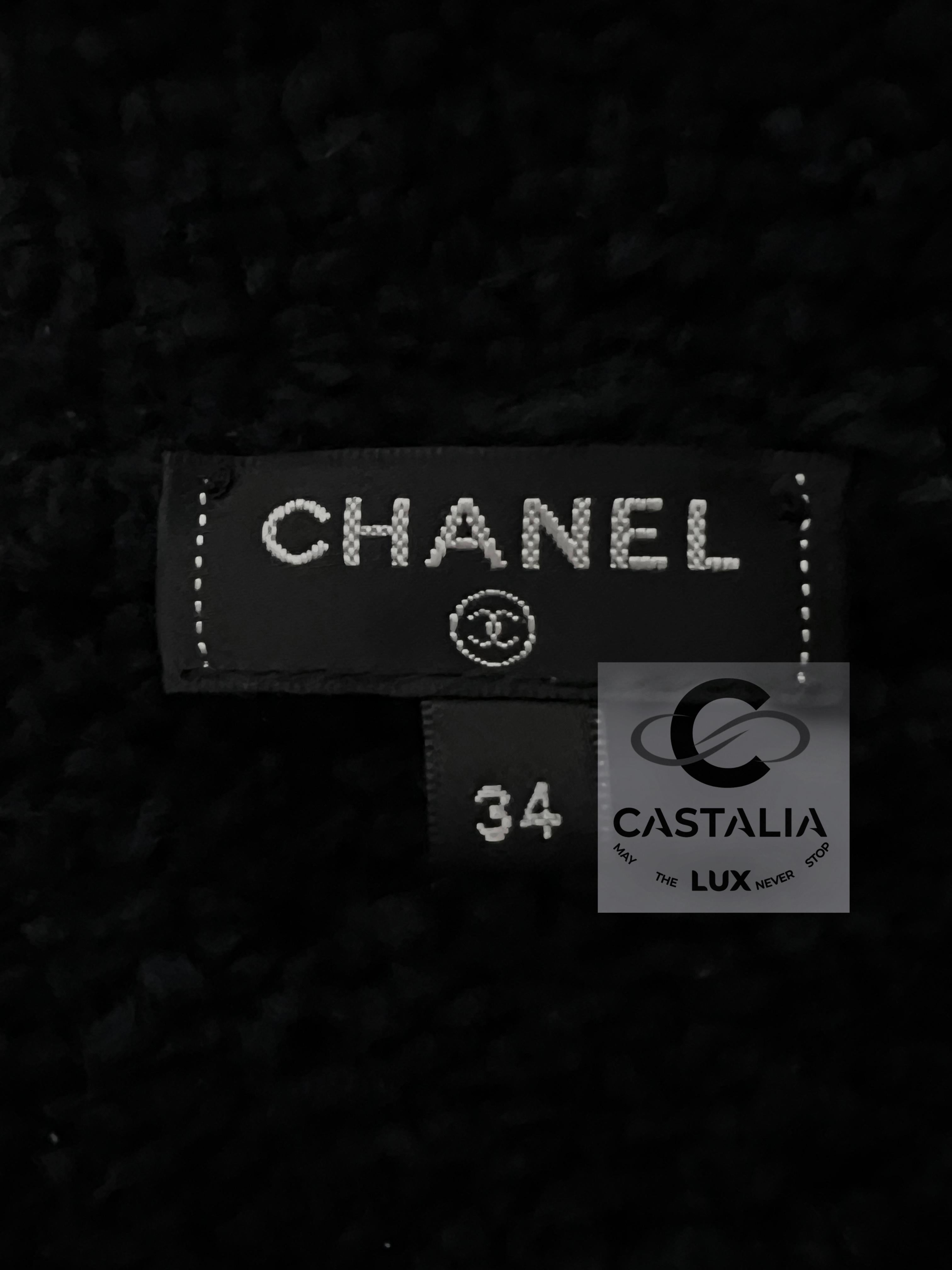 Chanel New Iconic CC Logo Teddy Jacket / Bomber 13