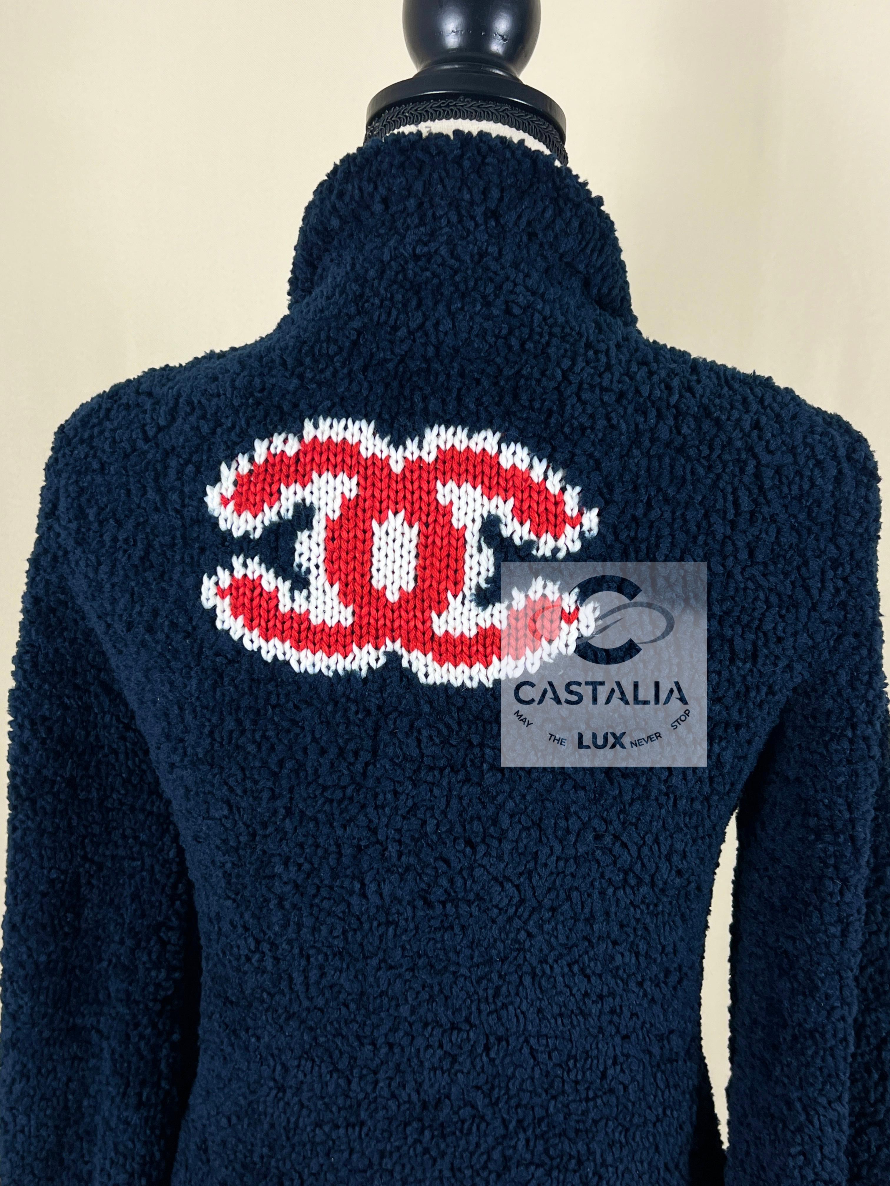 Chanel New Iconic CC Logo Teddy Jacket / Bomber 3