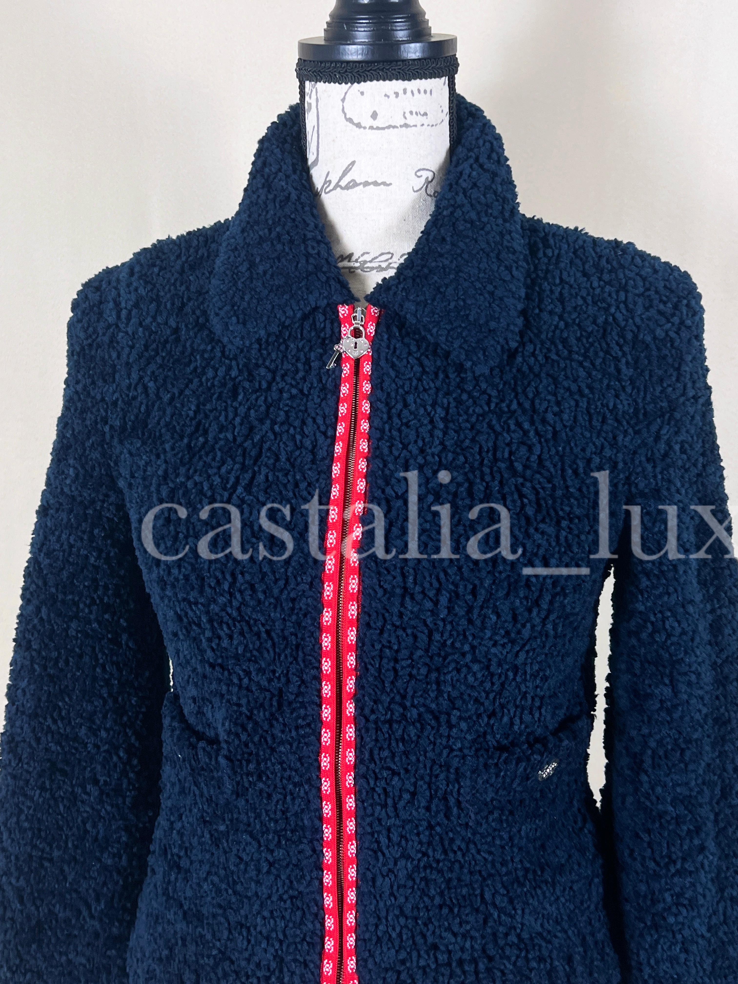Chanel New Iconic CC Logo Teddy Jacket / Bomber 4