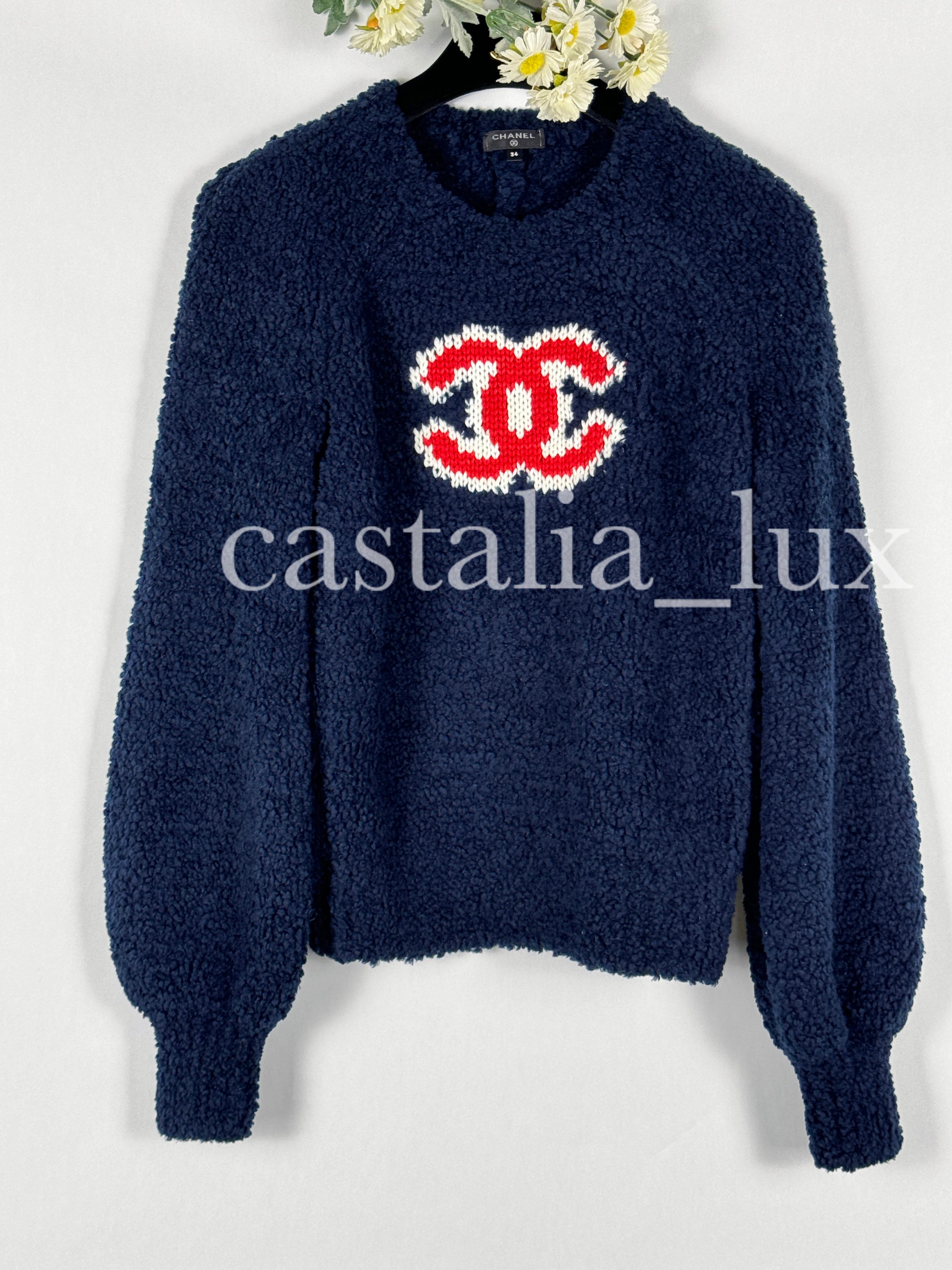 Chanel New Iconic CC Logo Teddy Jumper 7