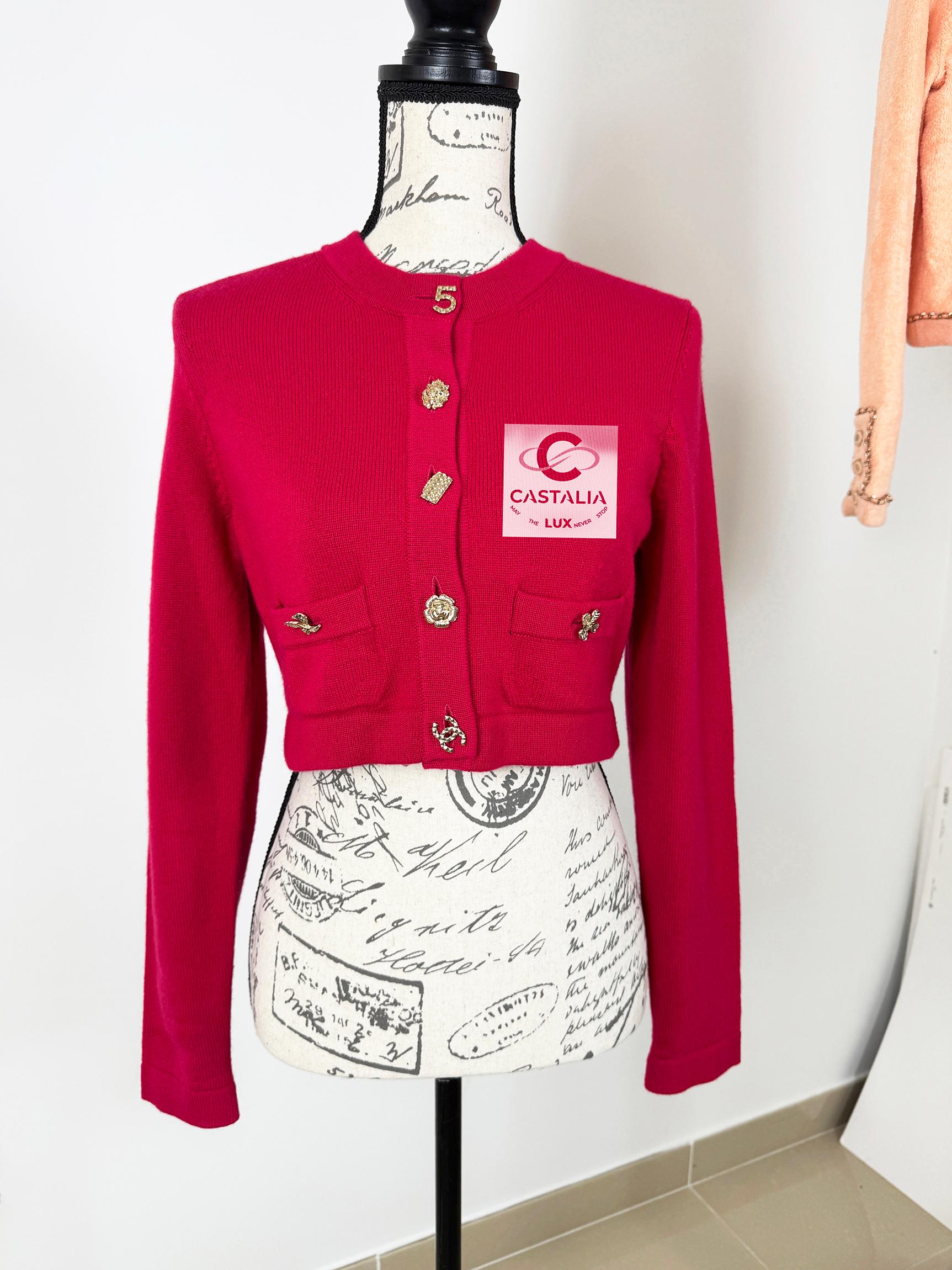 Women's or Men's Chanel New Iconic CC Lucky Charms Cashmere Cardigan