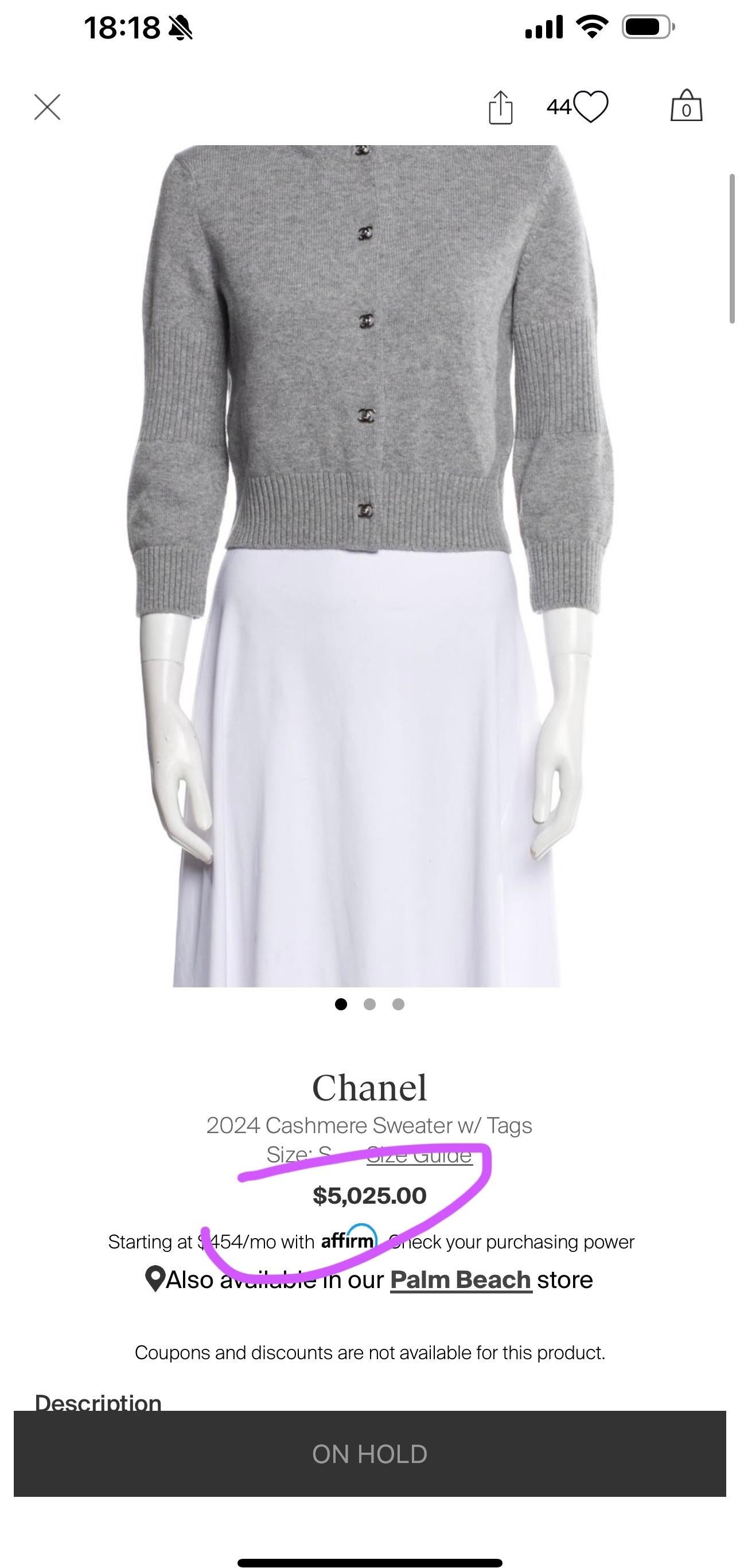 Purple Chanel New Iconic CC Turnlock Blueberry Cardigan 44 FR