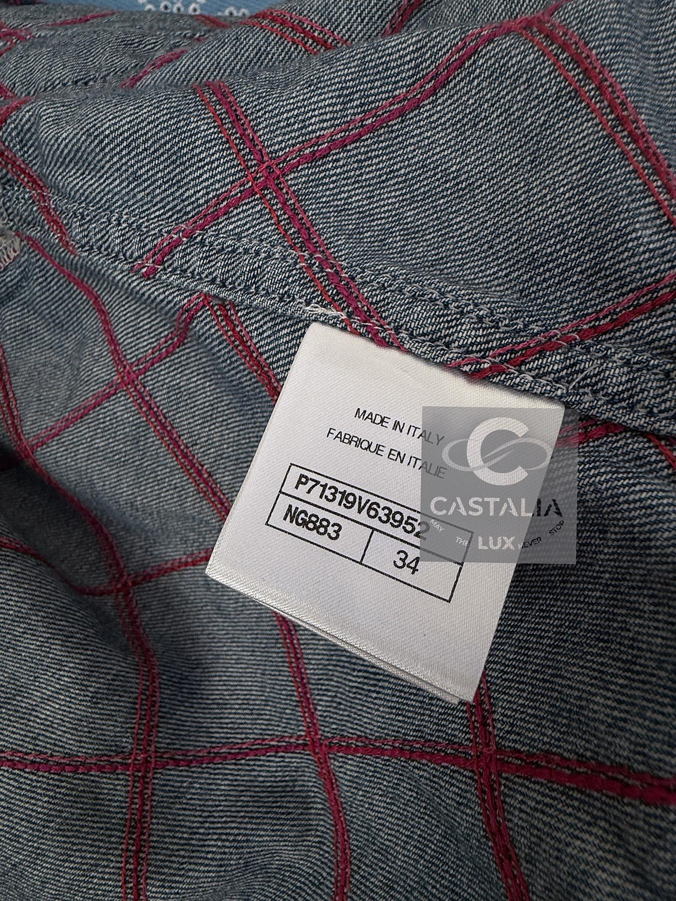 Chanel New Iconic Coco Beach Quilted Denim Jacket 15