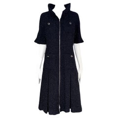 Chanel New Iconic Globalization Black Tweed Jacket Dress 36 FR