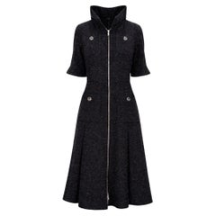 CHANEL New Iconic Globalization Black Tweed Jacket Dress 40 FR