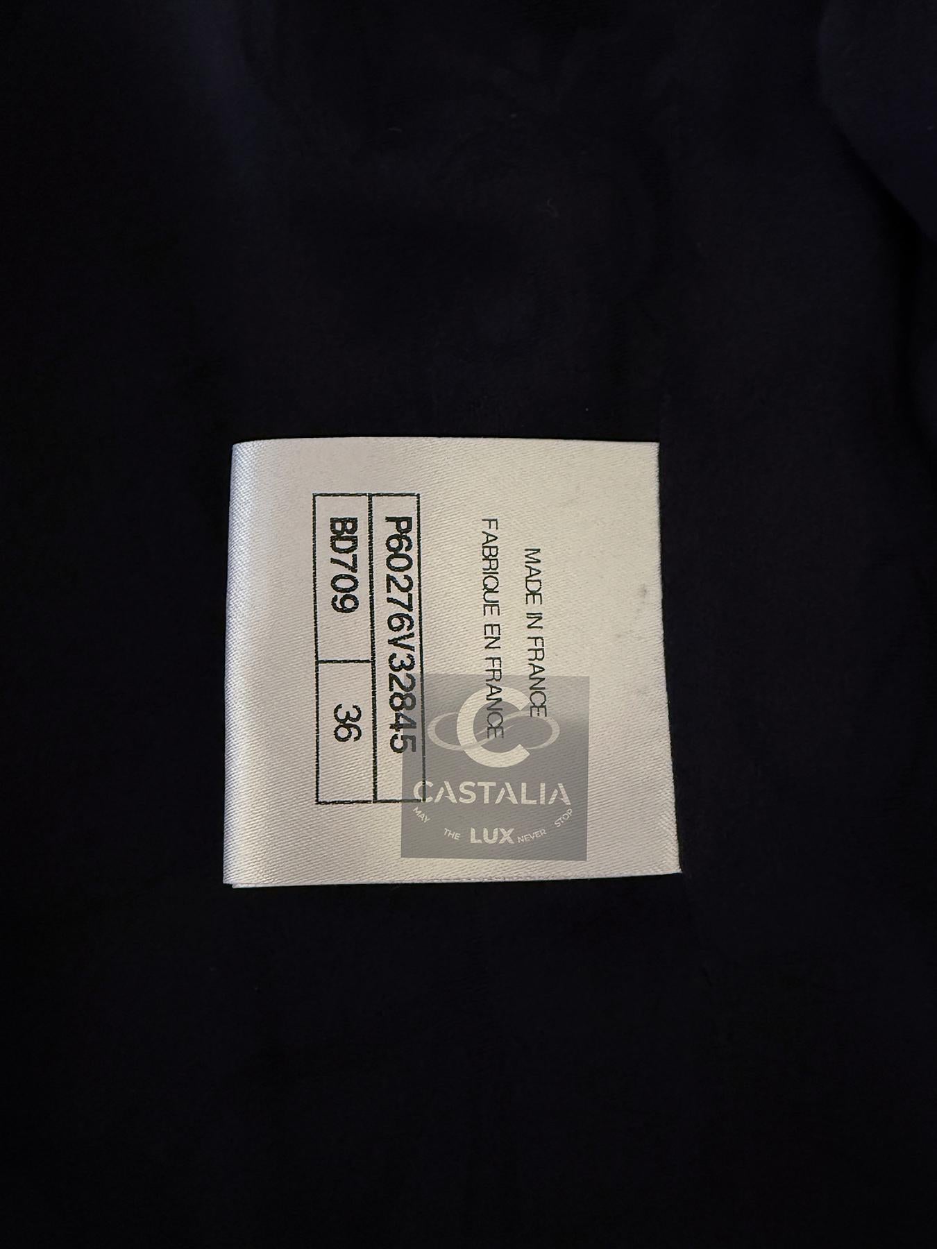 Chanel New Iconic La Pausa Shimmer Tweed Jacket 36 FR For Sale 14