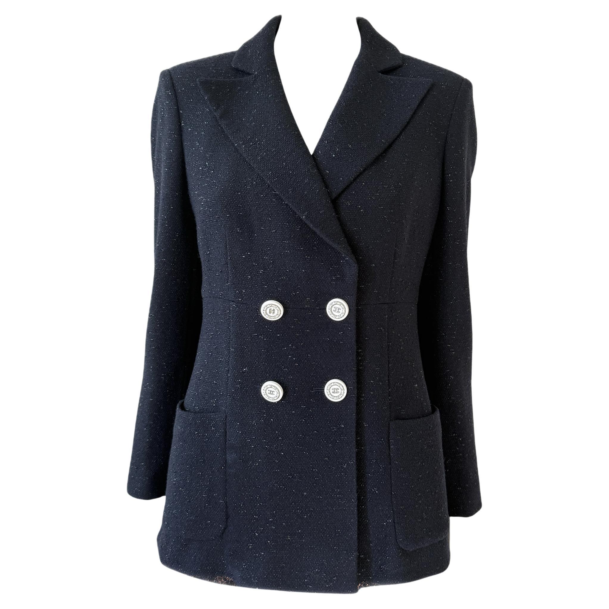 Chanel Nueva chaqueta icónica de tweed La Pausa Shimmer 36 FR en venta