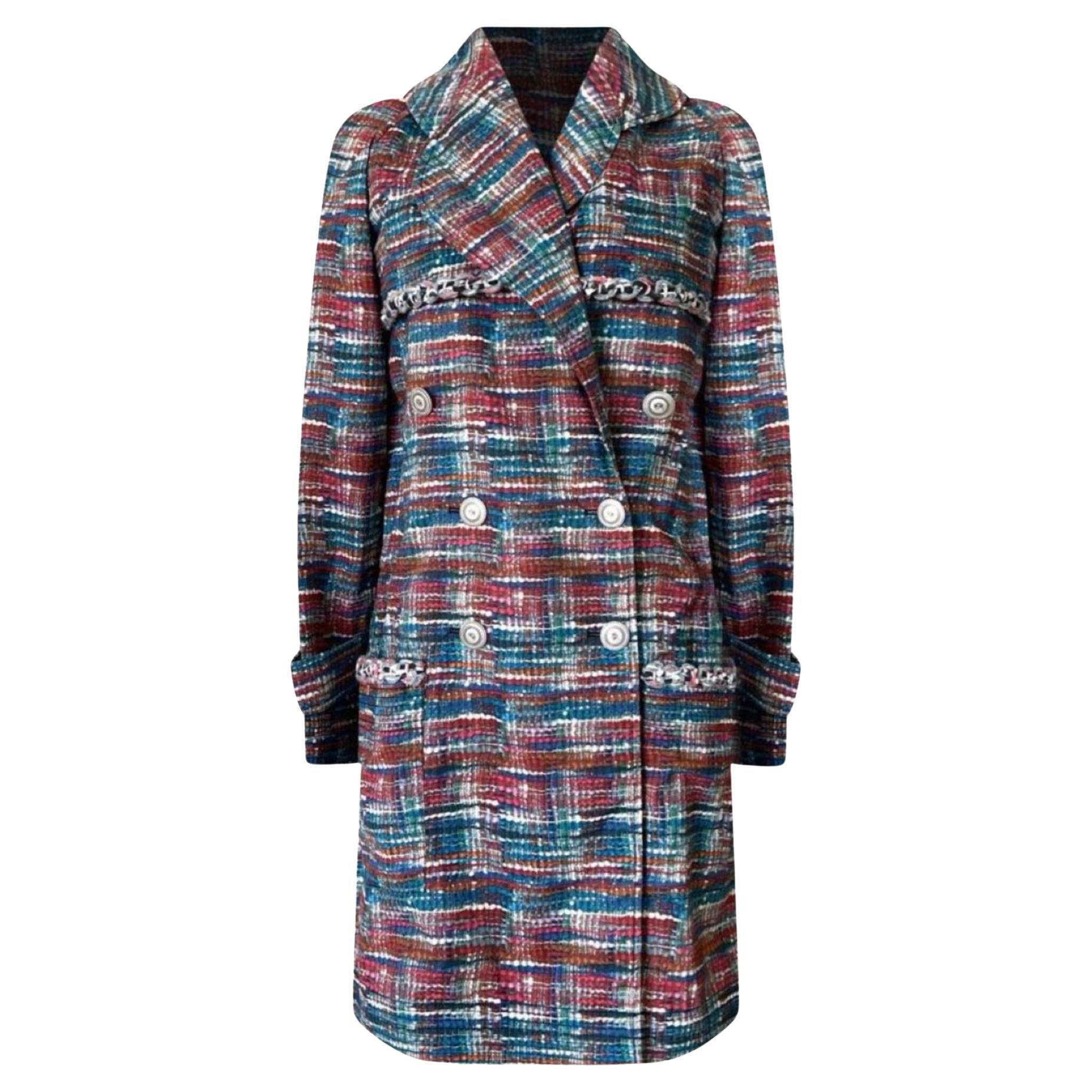 Chanel New Iconic Lily Allen Style Trench Coat 34 FR For Sale