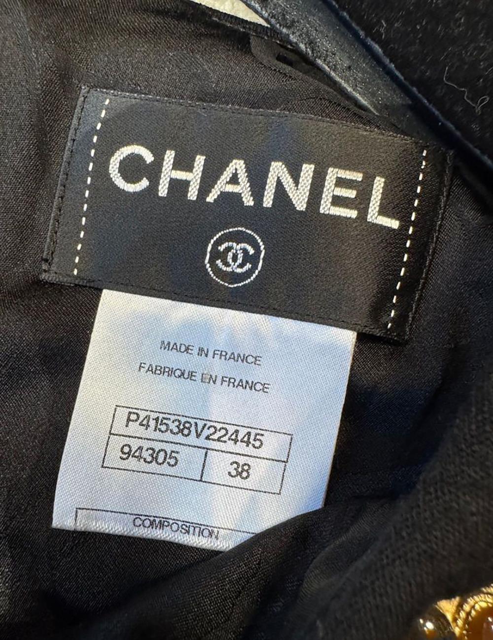 Chanel New Iconic Paris / Byzance CC Gripoix Buttons Black Dress 38 FR 5