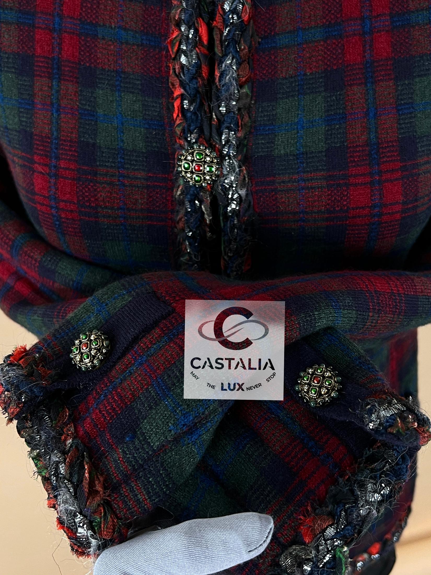 Chanel New Iconic Paris / Edinburgh Tartan Jacket 34 FR 6