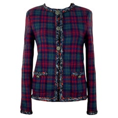 Chanel New Iconic Paris / Edinburgh Tartan Jacket 34 FR