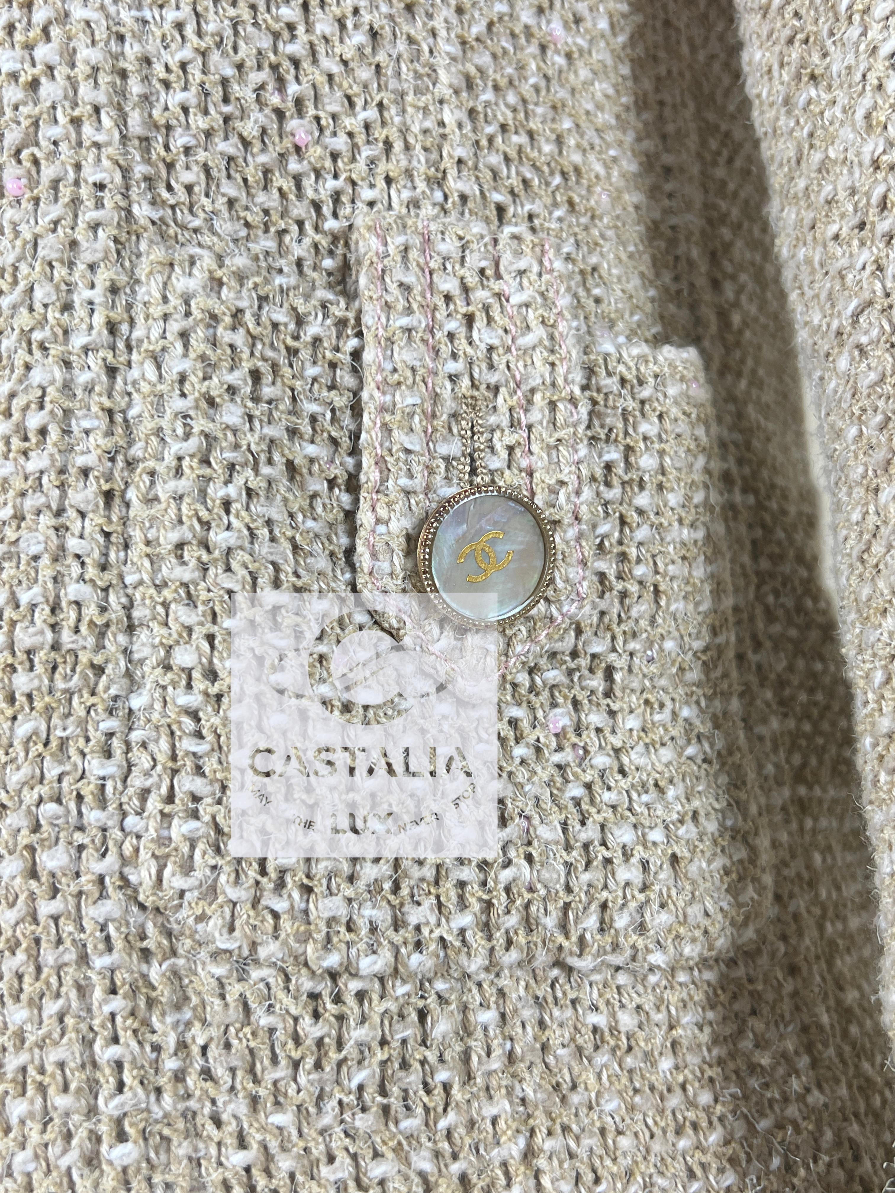 Chanel New Iconic Paris / Seoul Beige Tweed Jacket 6