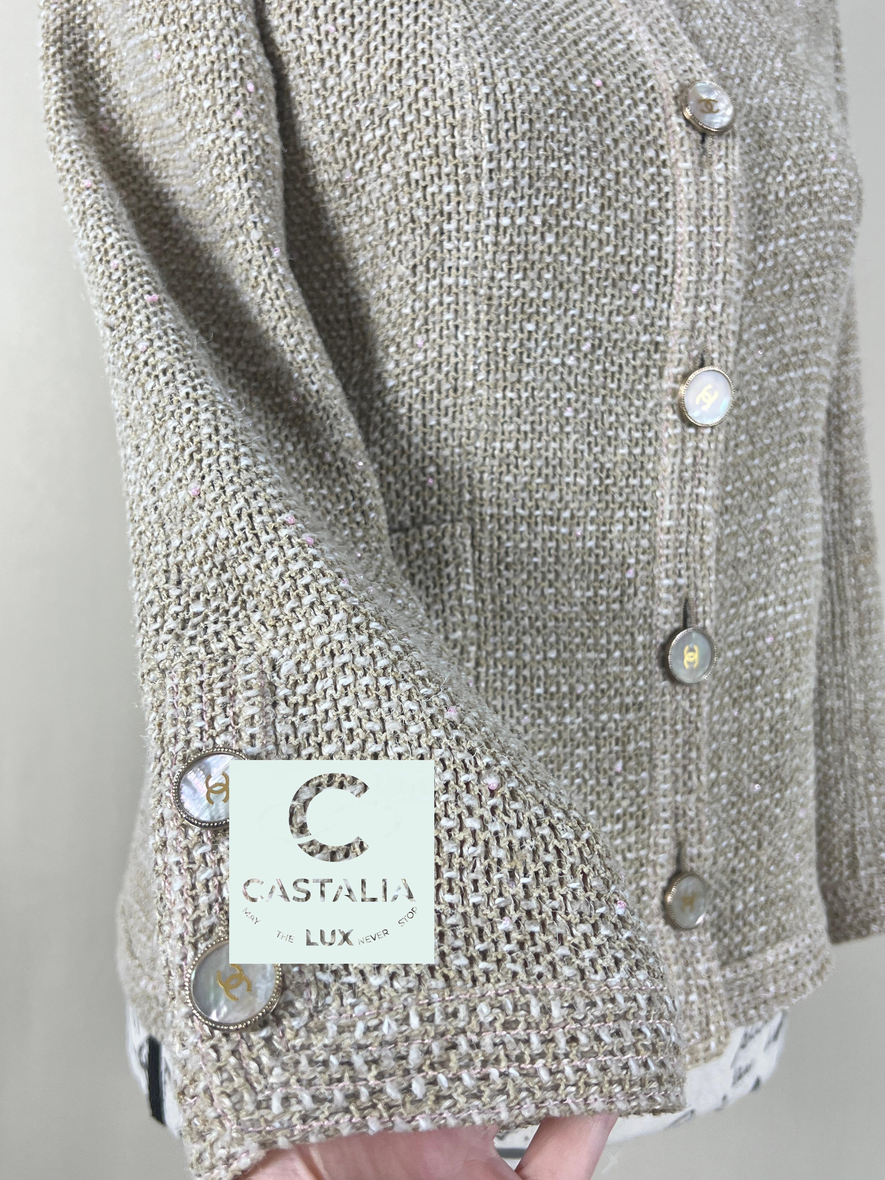 Chanel New Iconic Paris / Seoul Beige Tweed Jacket 5