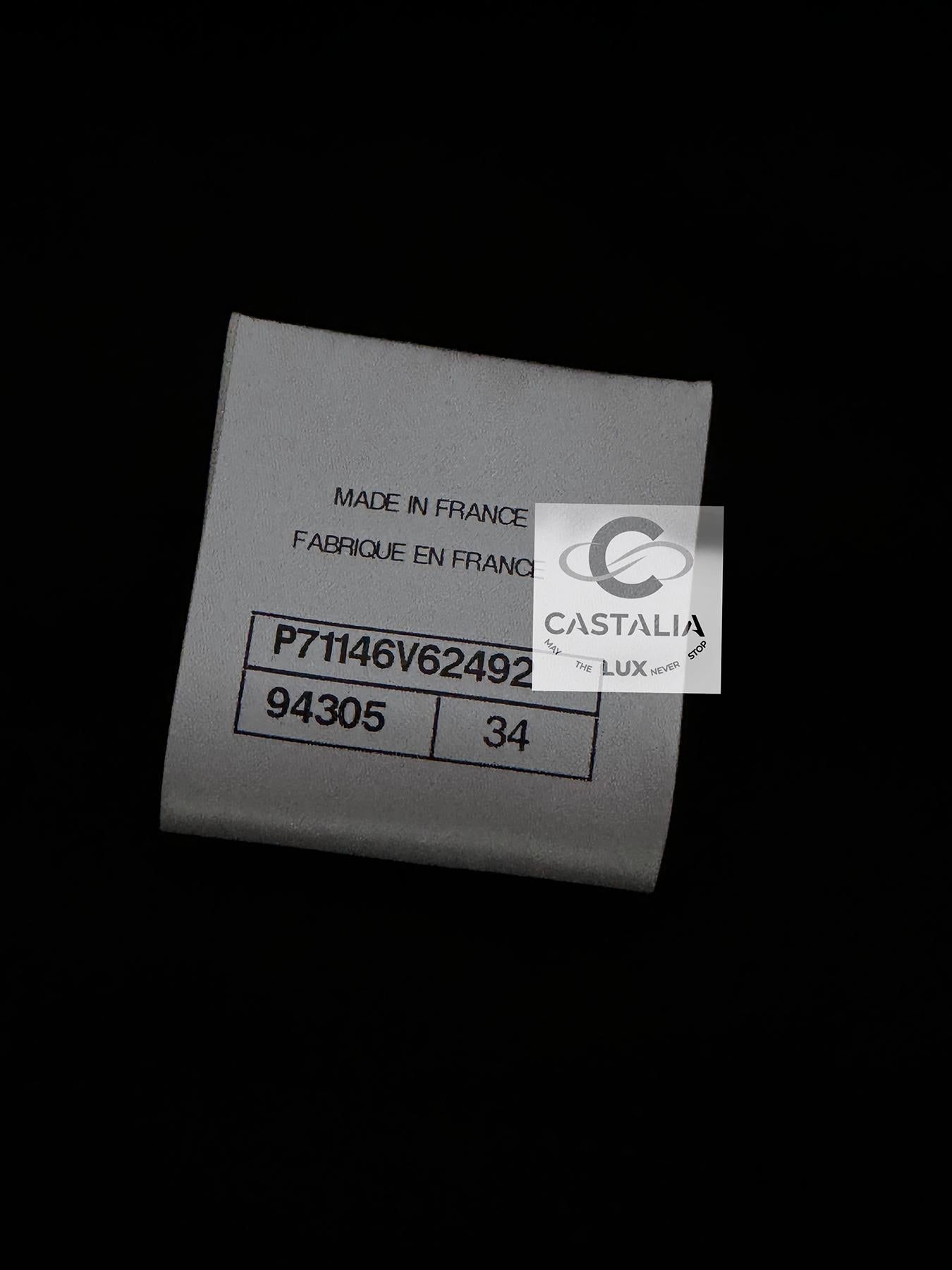 Chanel New Iconic Rihanna Style Black Ribbon Tweed Jacket 16