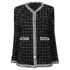 Chanel Nuova Collezione ROBOT Iconica Giacca in Tweed Nero 38 FR
