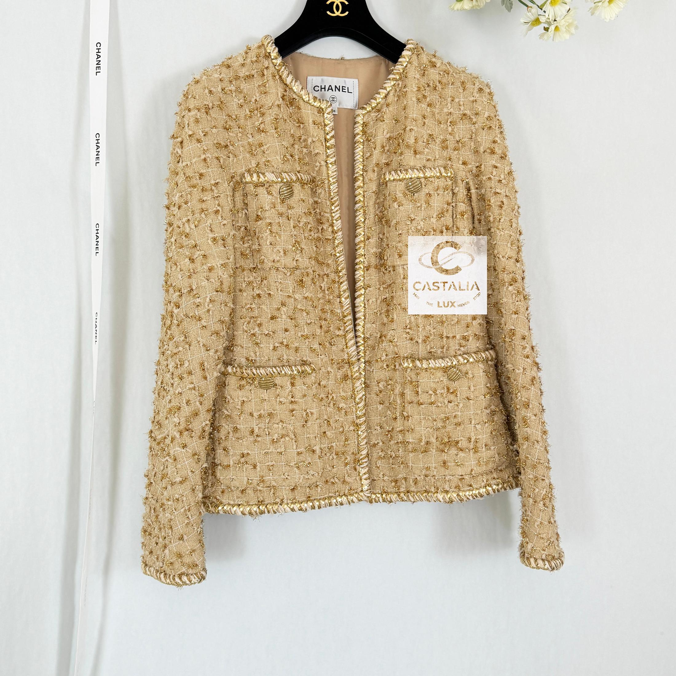 Chanel New Iconic Sand Beige Tweed Jacket 7