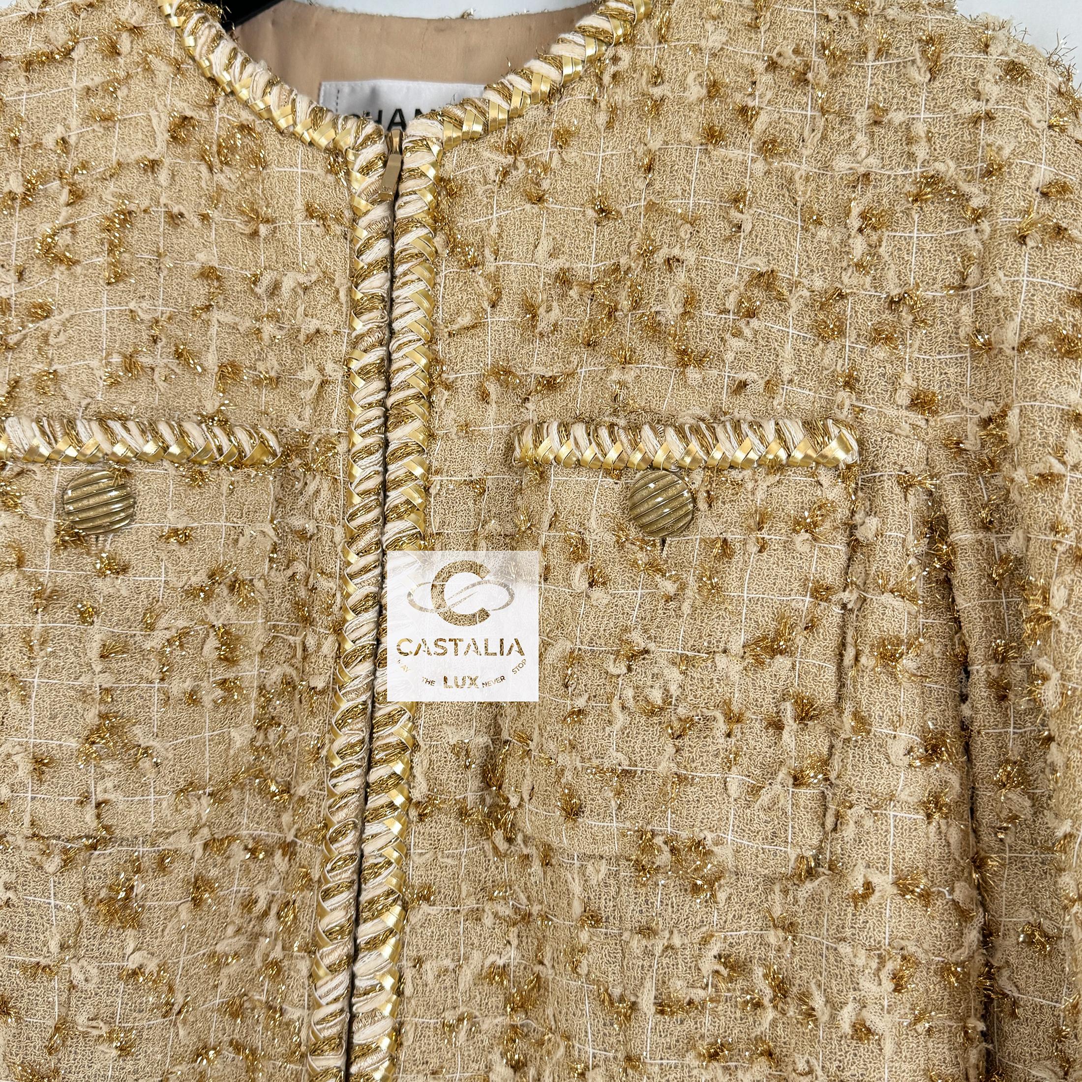 Chanel New Iconic Sand Beige Tweed Jacket 8