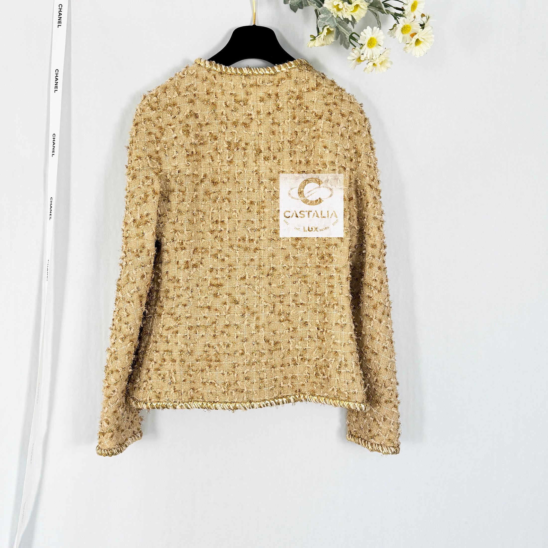 Chanel New Iconic Sand Beige Tweed Jacket 9