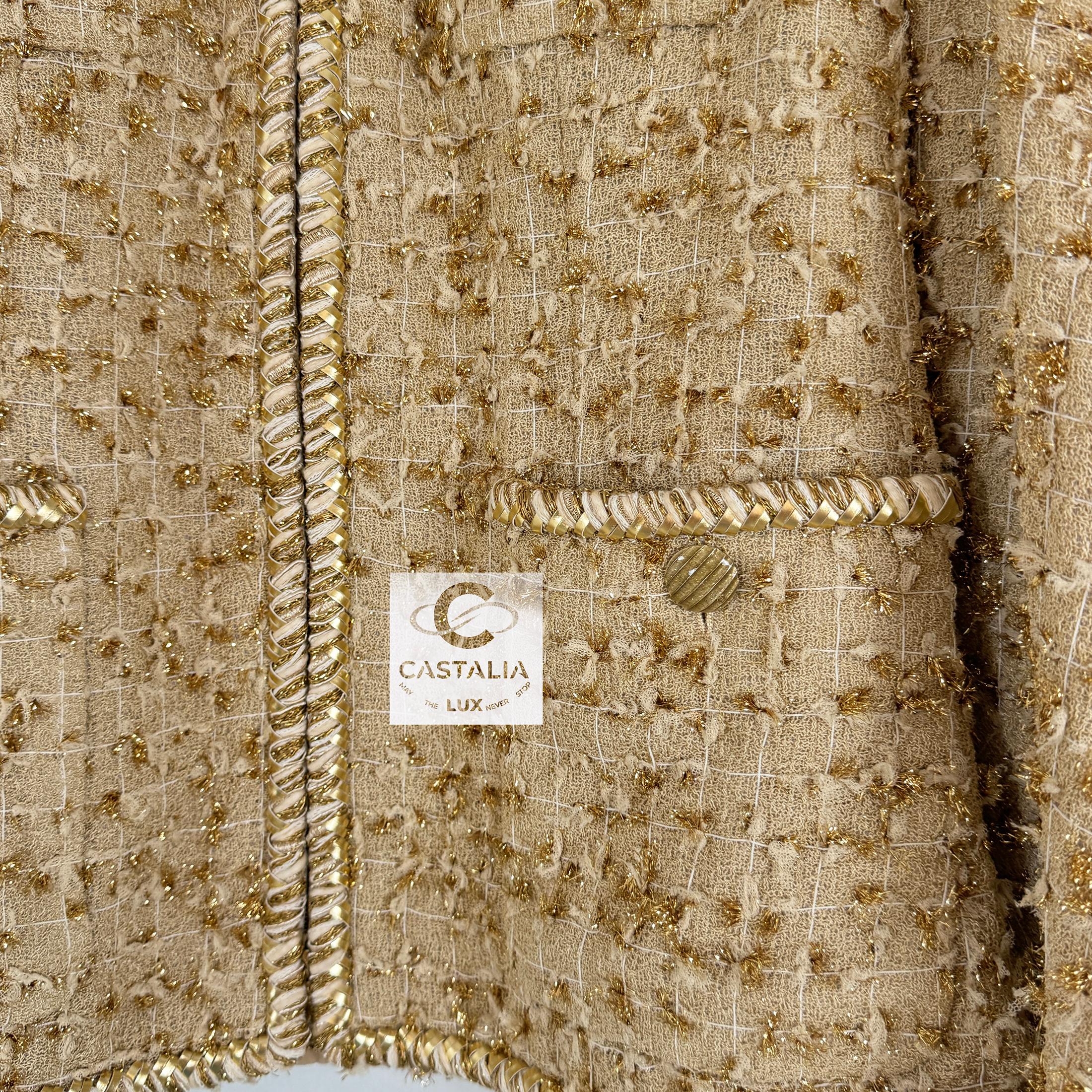 Chanel New Iconic Sand Beige Tweed Jacket 11