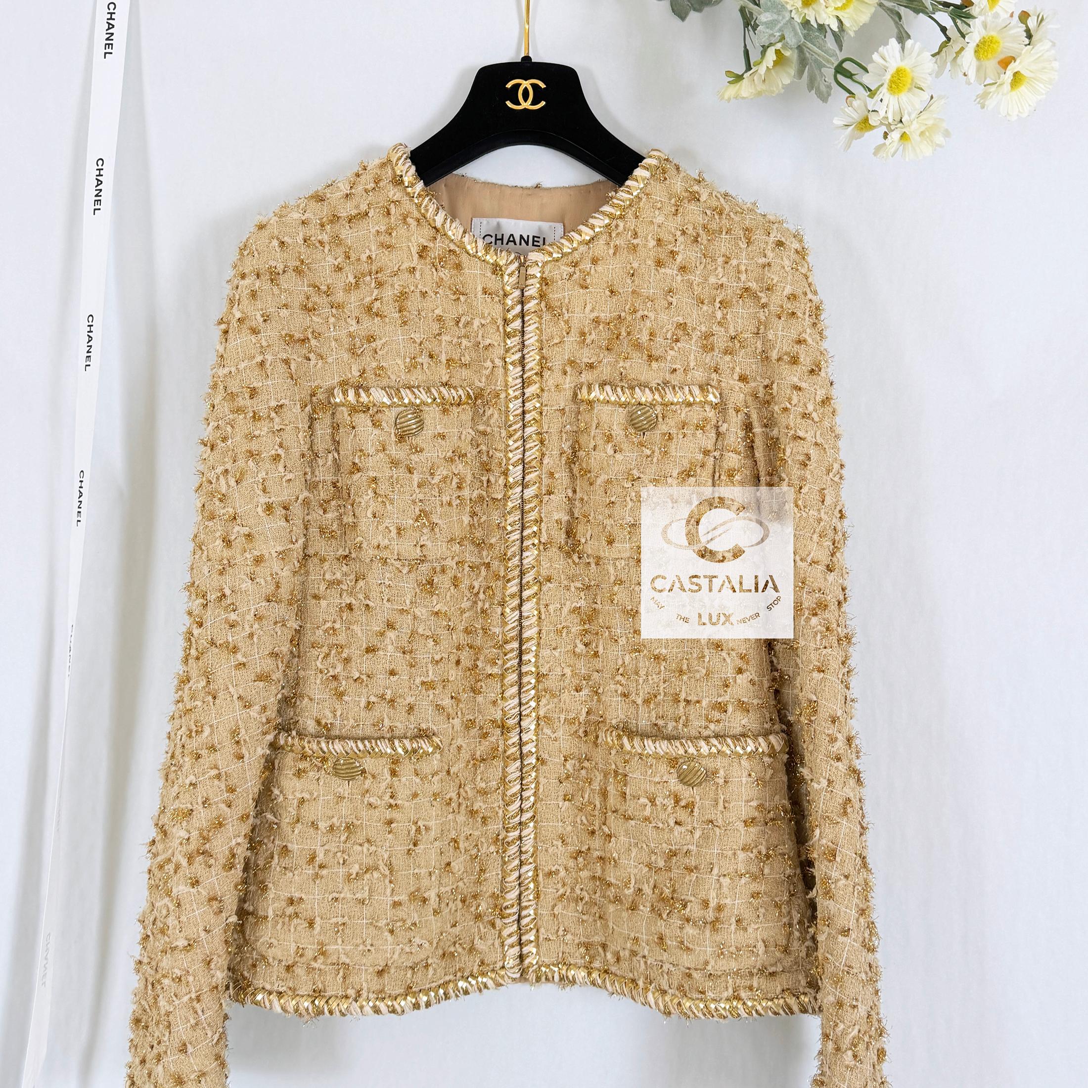 Chanel New Iconic Sand Beige Tweed Jacket 5