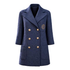 CHANEL Nueva chaqueta icónica de tweed con parche CC 42 FR