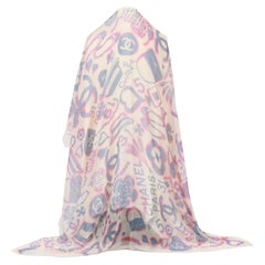 Chanel New Icons Shawl White Celeste
