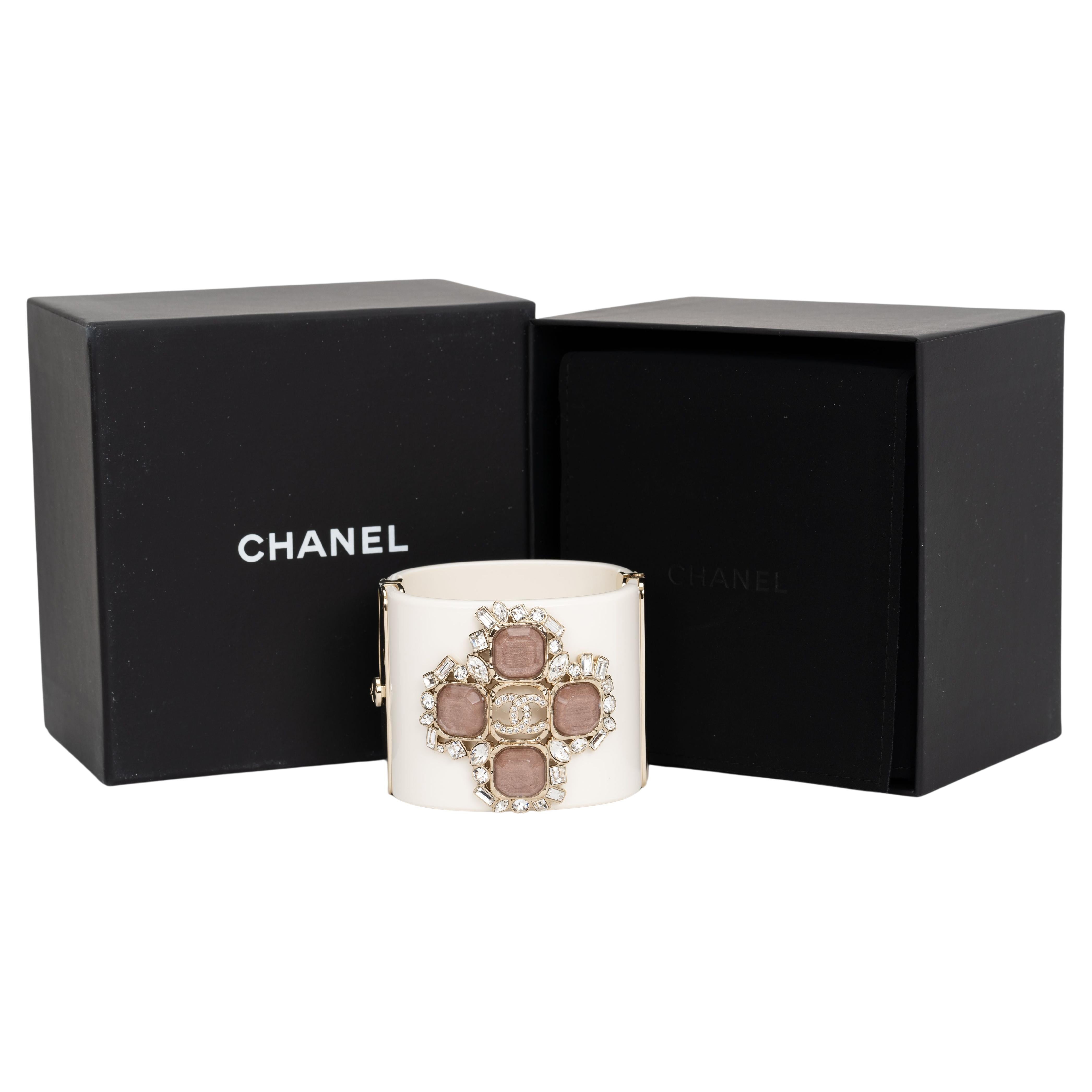 Chanel New In Box CC Resin Cuff Cream For Sale