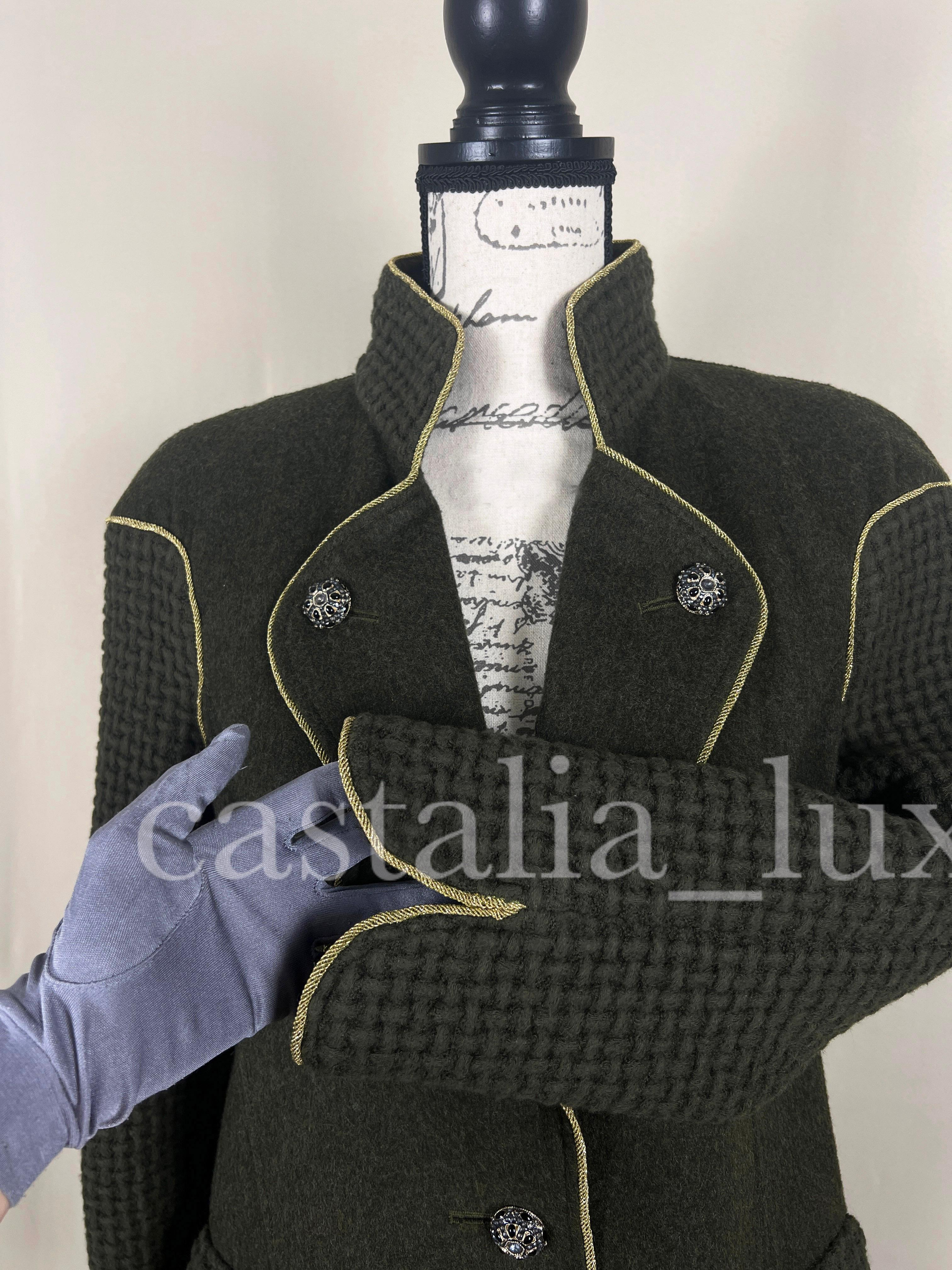Chanel New Kris Jenner Runway Jewel Buttons Tweed Jacket 7