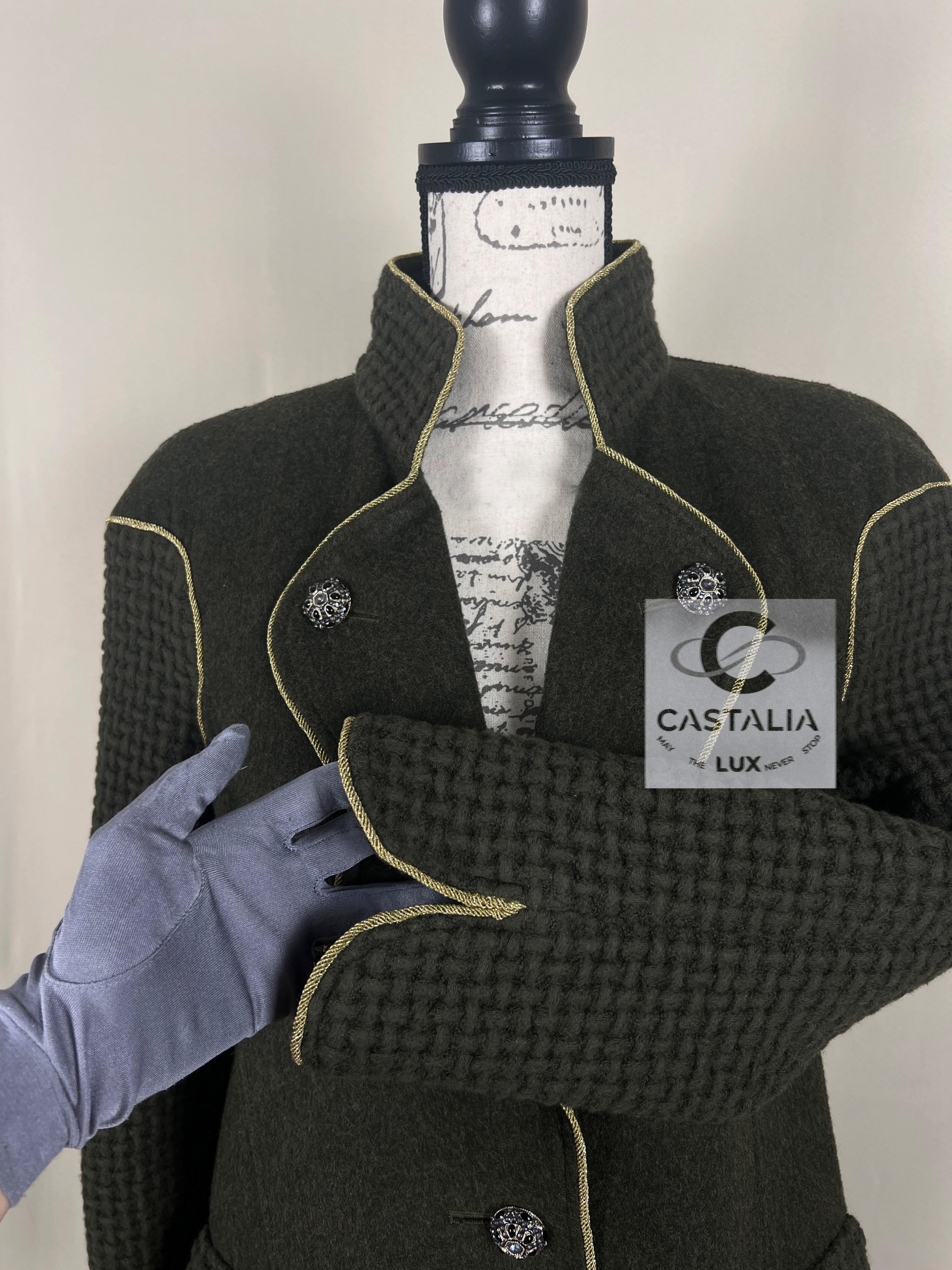Chanel New Kris Jenner Runway Jewel Buttons Tweed Jacket 6