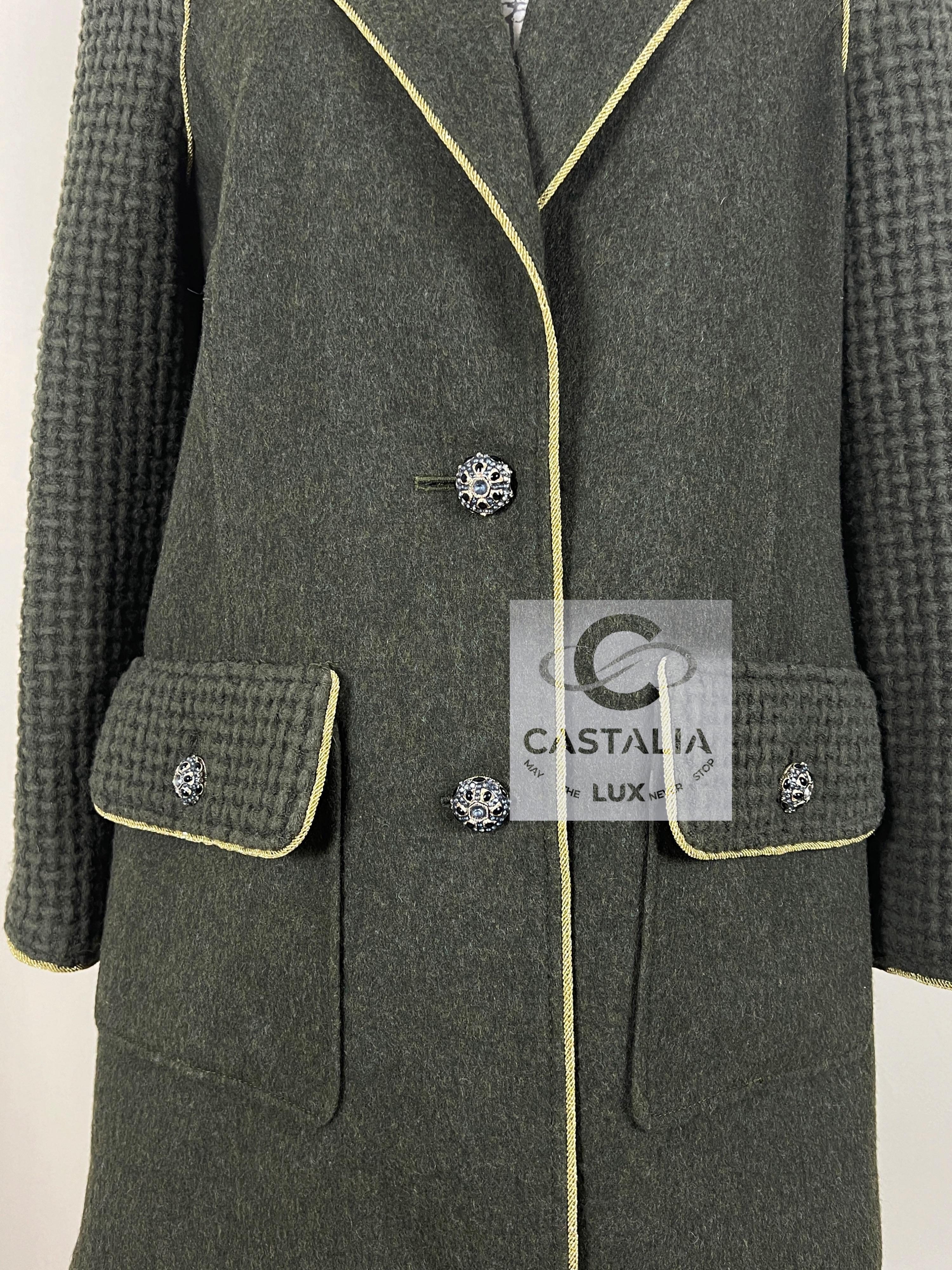 Chanel New Kris Jenner Runway Jewel Buttons Tweed Jacket 7