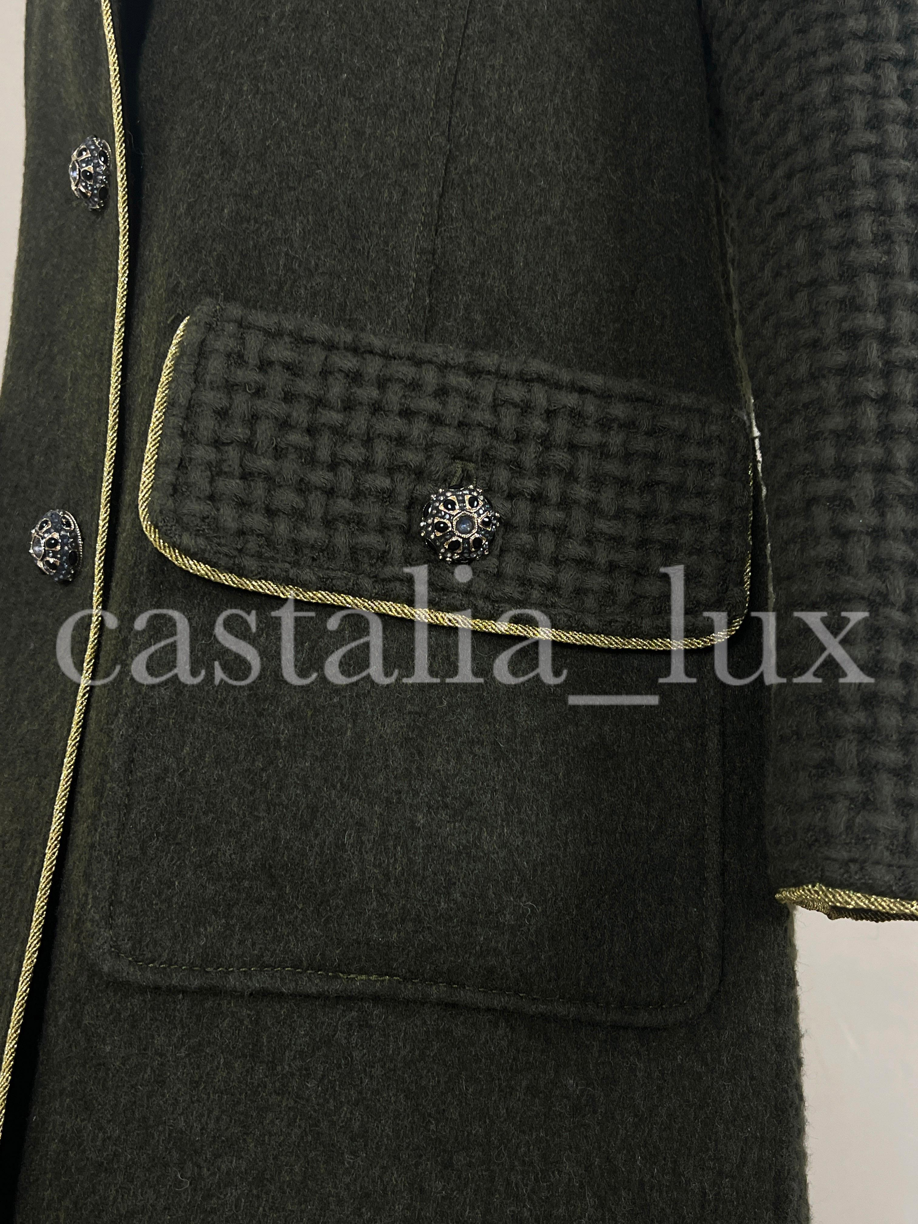 Chanel New Kris Jenner Runway Jewel Buttons Tweed Jacket 8