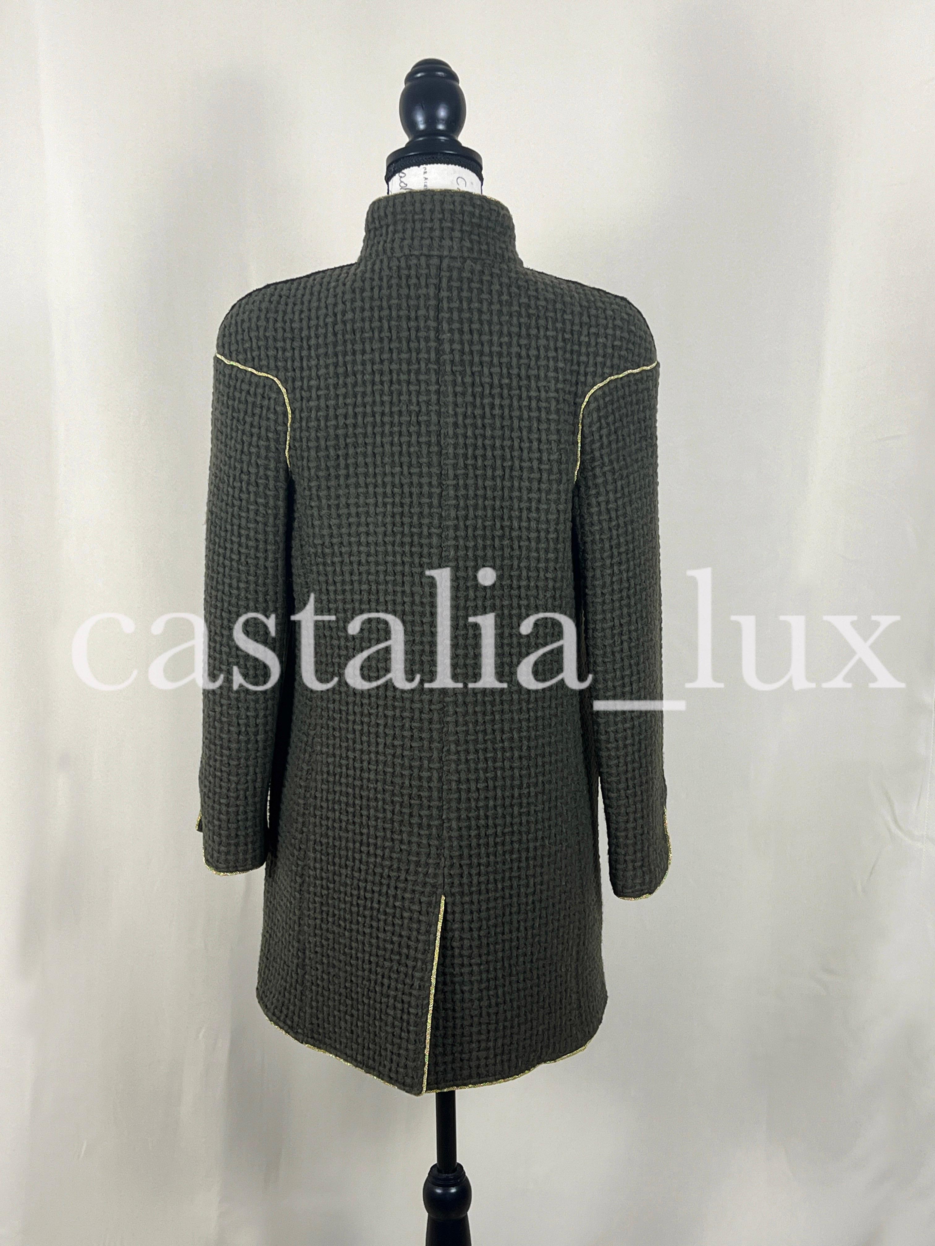 Chanel New Kris Jenner Runway Jewel Buttons Tweed Jacket 10