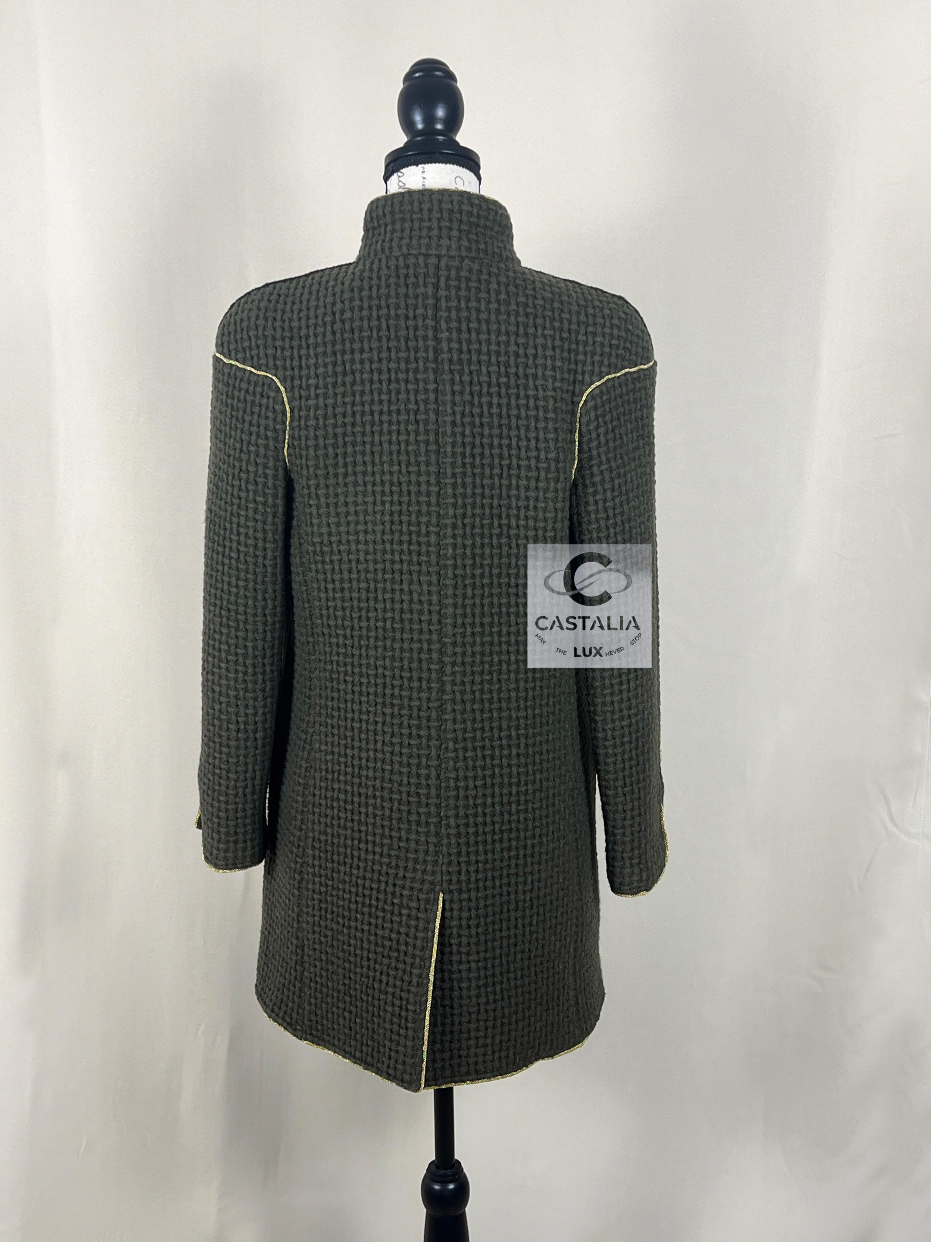 Chanel New Kris Jenner Runway Jewel Buttons Tweed Jacket 10