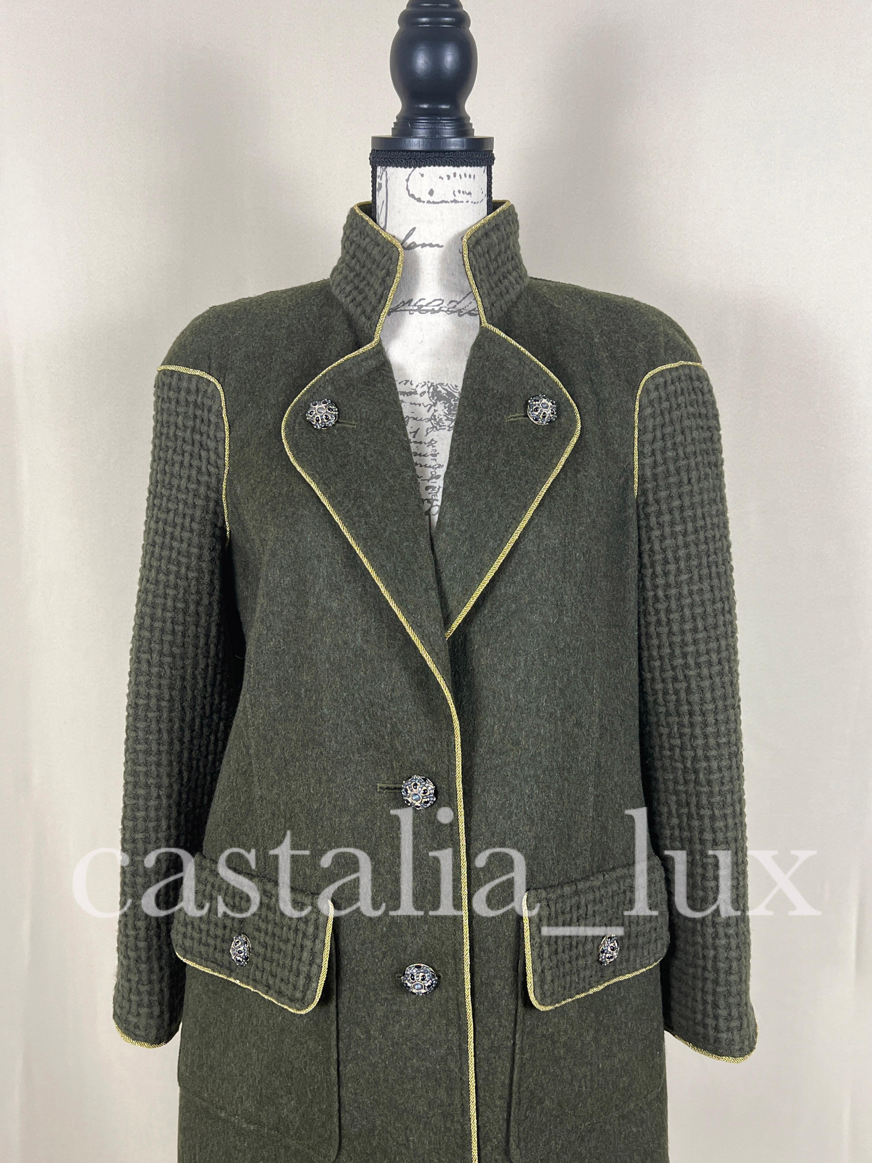 Women's or Men's Chanel New Kris Jenner Runway Jewel Buttons Tweed Jacket