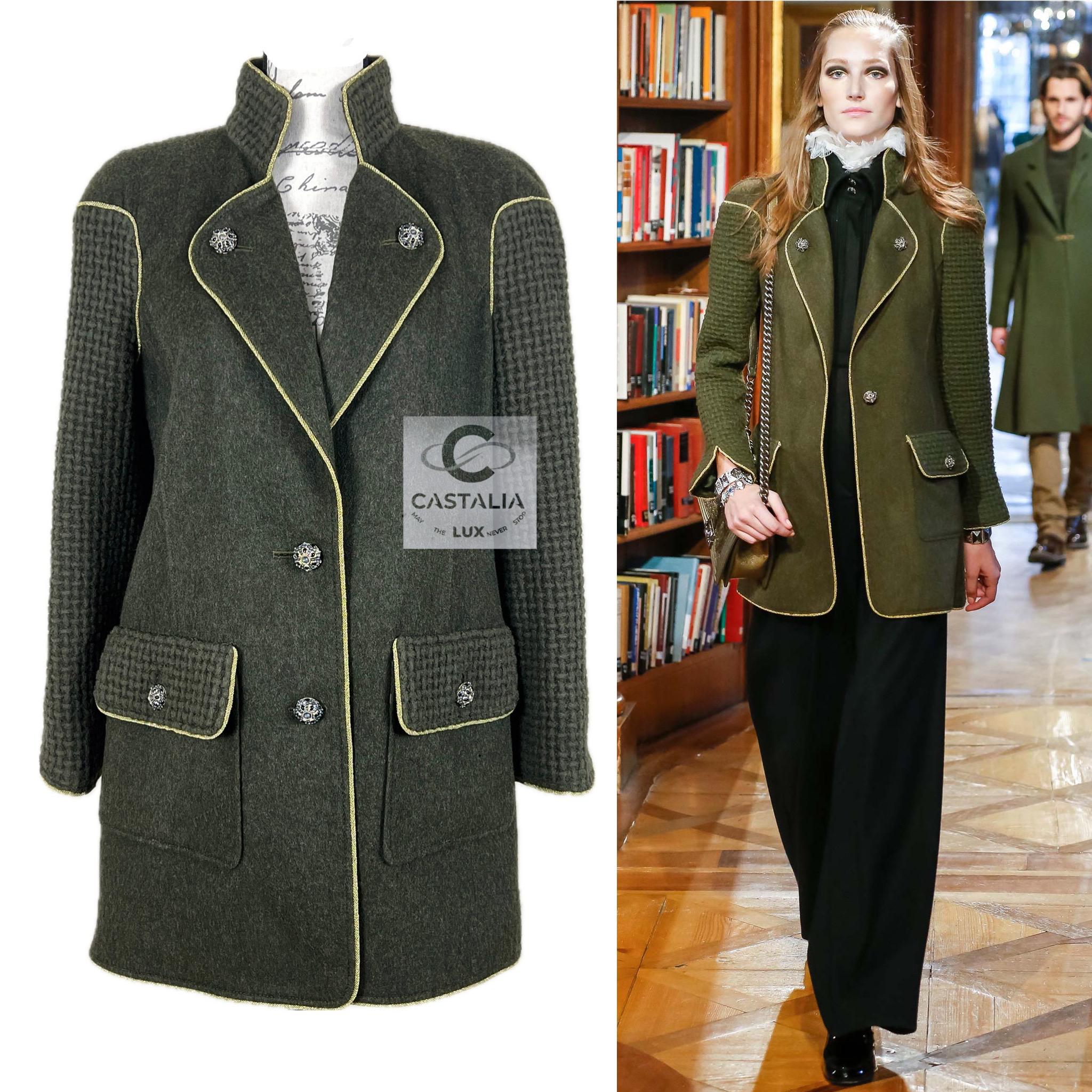 Women's or Men's Chanel New Kris Jenner Runway Jewel Buttons Tweed Jacket