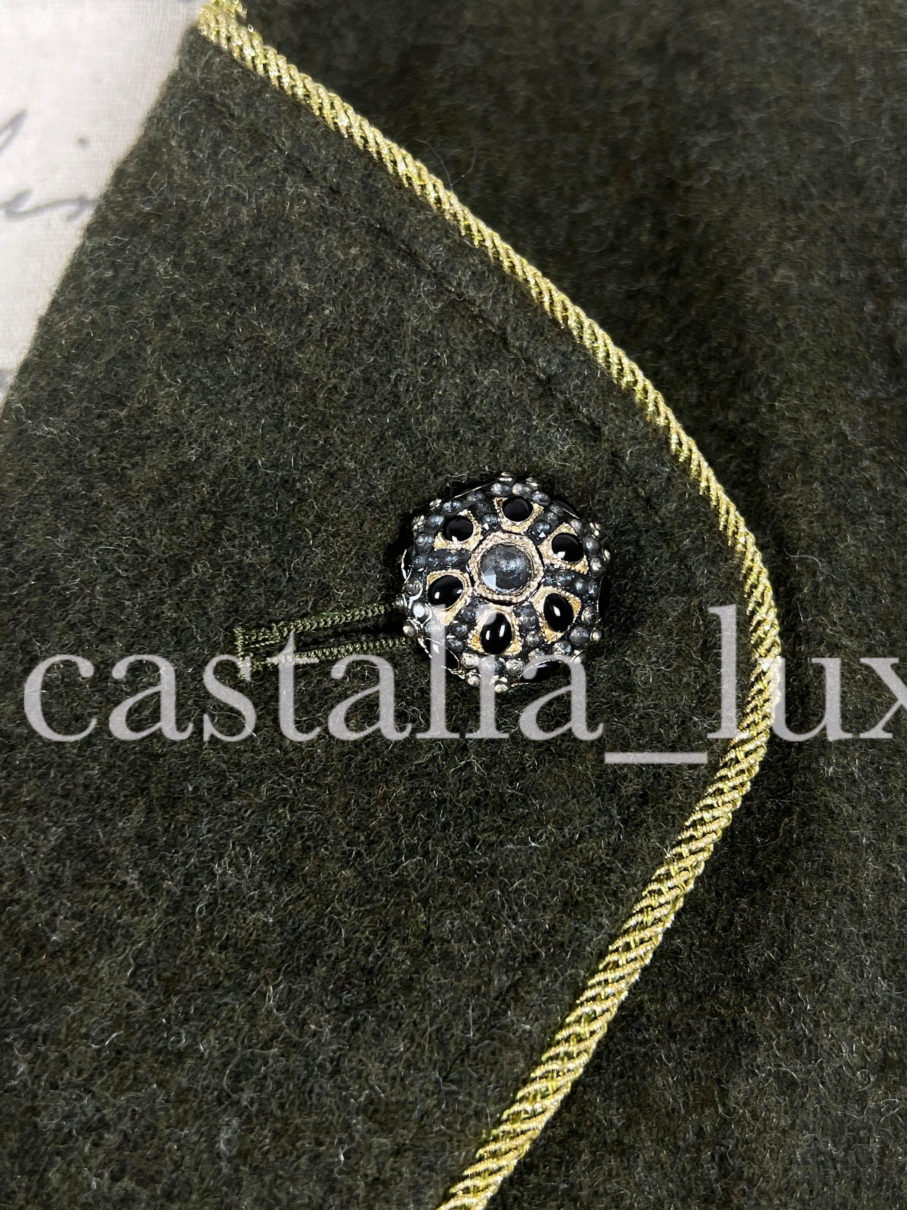 Chanel New Kris Jenner Runway Jewel Buttons Tweed Jacket 3
