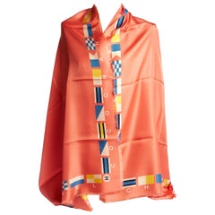 Chal de seda coral Chanel New La Pausa