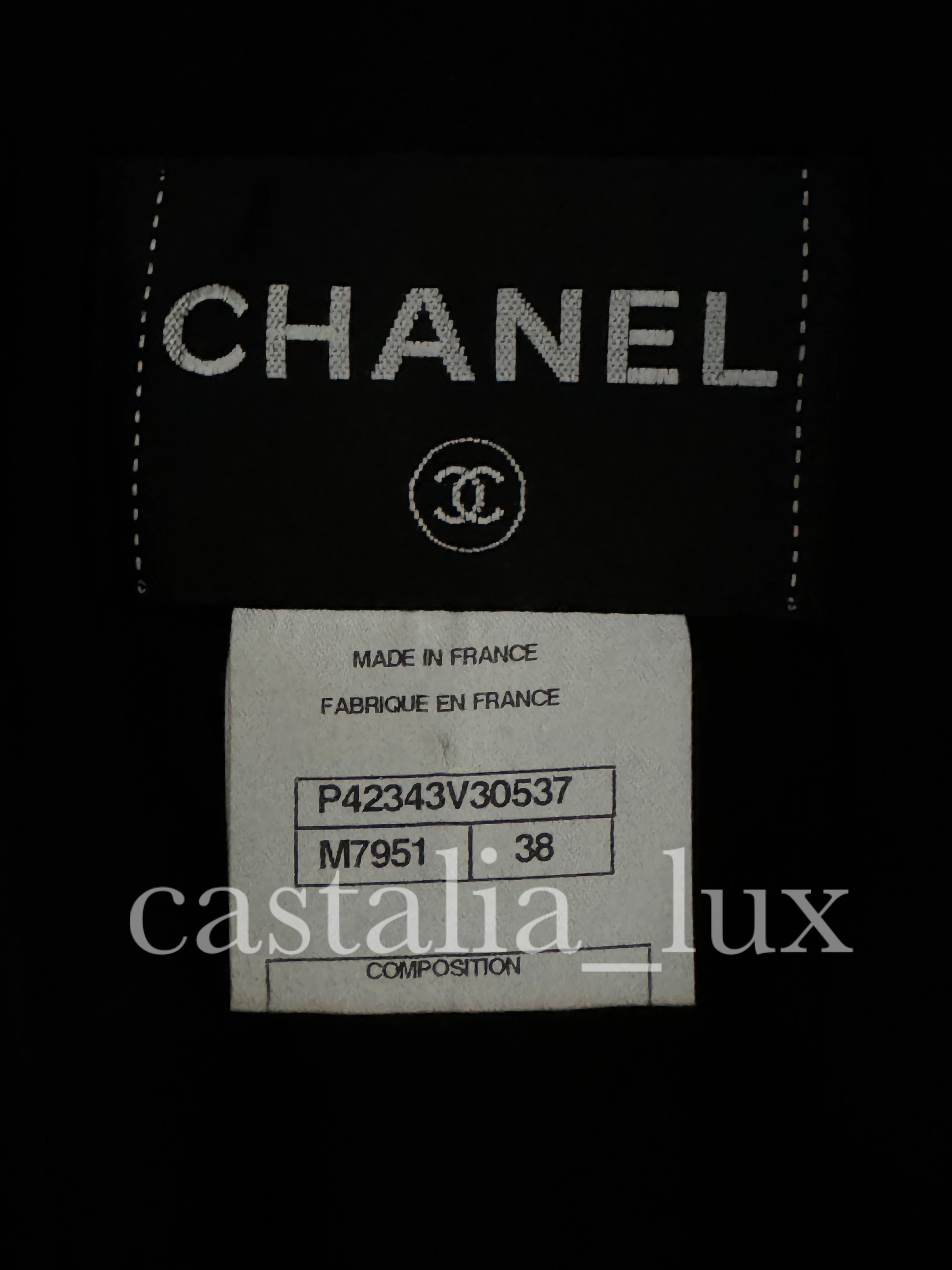 Chanel New Legendary CC Jewel Buttons Black Tweed Jacket For Sale 14