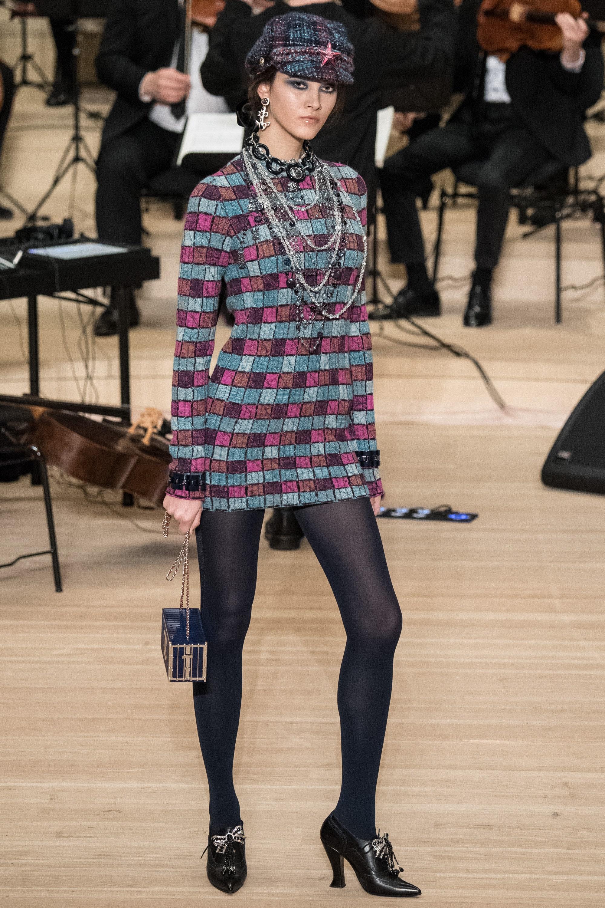 Chanel New Lily Rose Depp Style Vogue Cover Knit Dress In Excellent Condition In Dubai, AE