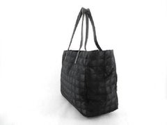Chanel New Line Travel 213091 Schwarze Reisetasche aus Leder Tote