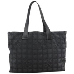 Chanel New Line Travel 213091 Black Leather Tote