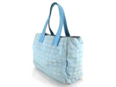 Chanel New Line Travel 225610 Blue Coated Canvas Tote