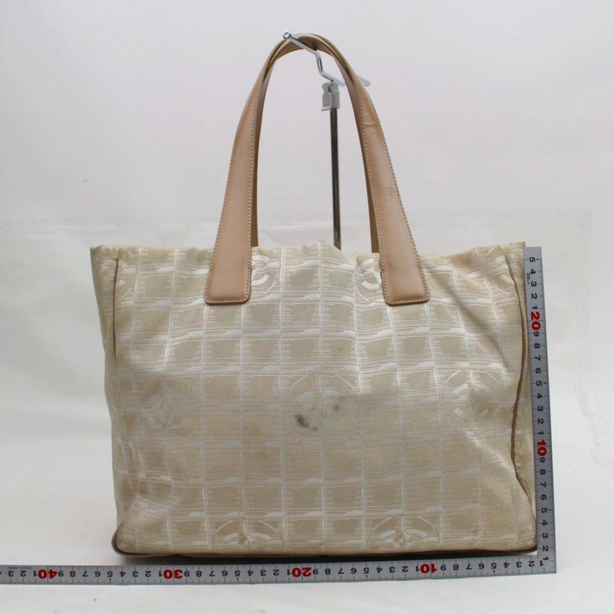 Chanel New Line Travel 868062 Beige Canvas Tote For Sale 1