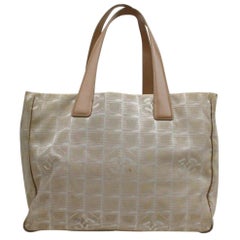 Chanel New Line Travel 868062 Beige Canvas Tote